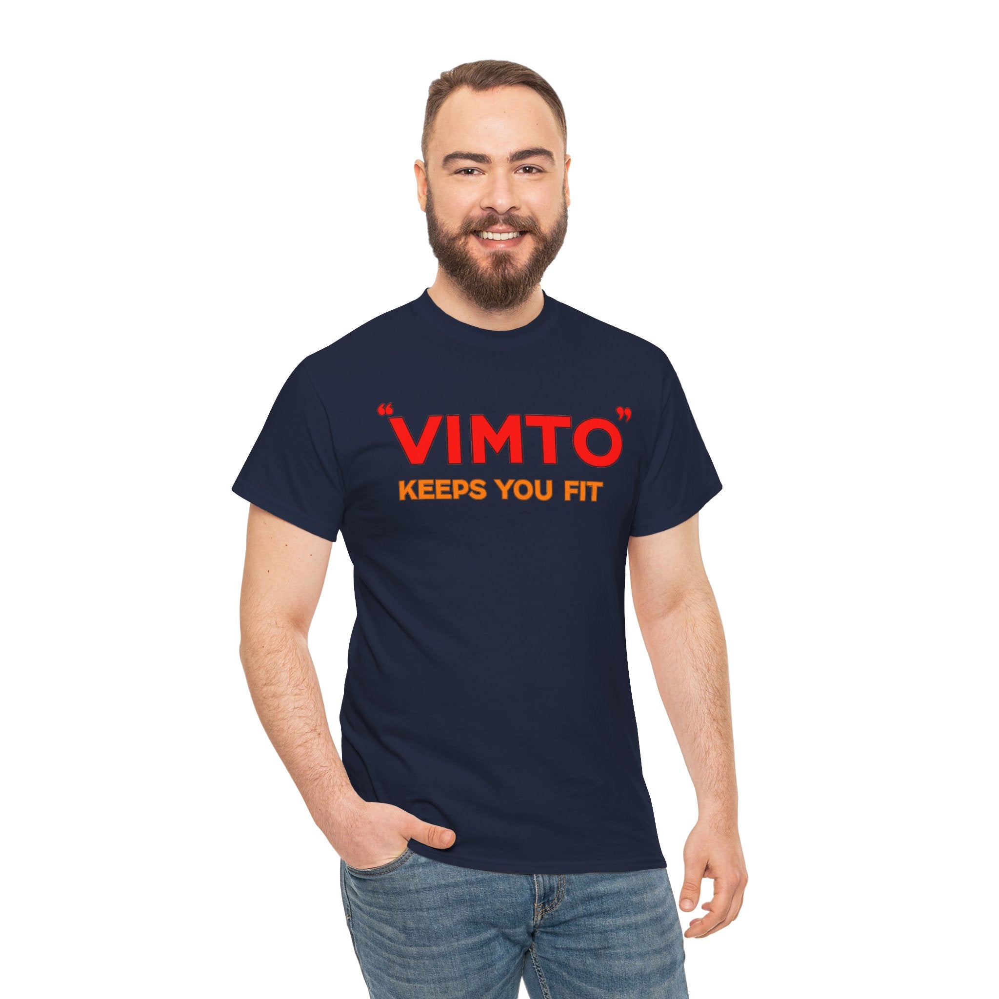 VIMTO "Keeps You Fit" Graphic Tee — Retro Beverage Logo T-Shirt