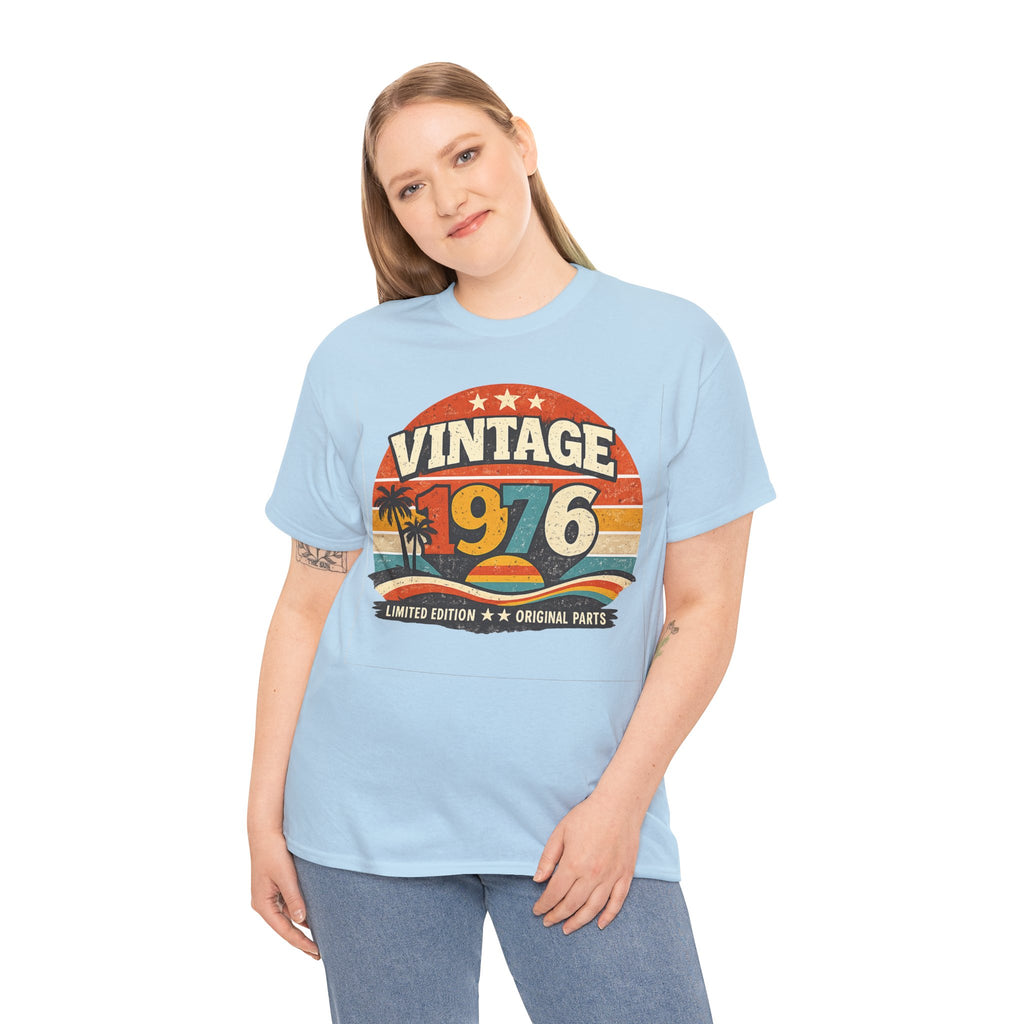 Vintage 1976 T-Shirt — Retro Beach Graphic "Vintage 1976" Birthday Tee