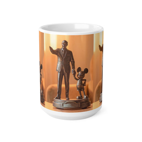 Bronze Statue Disney Park Mug — 'Partners' Mickey & Walt Ceramic Coffee Cup (11oz, 15oz)