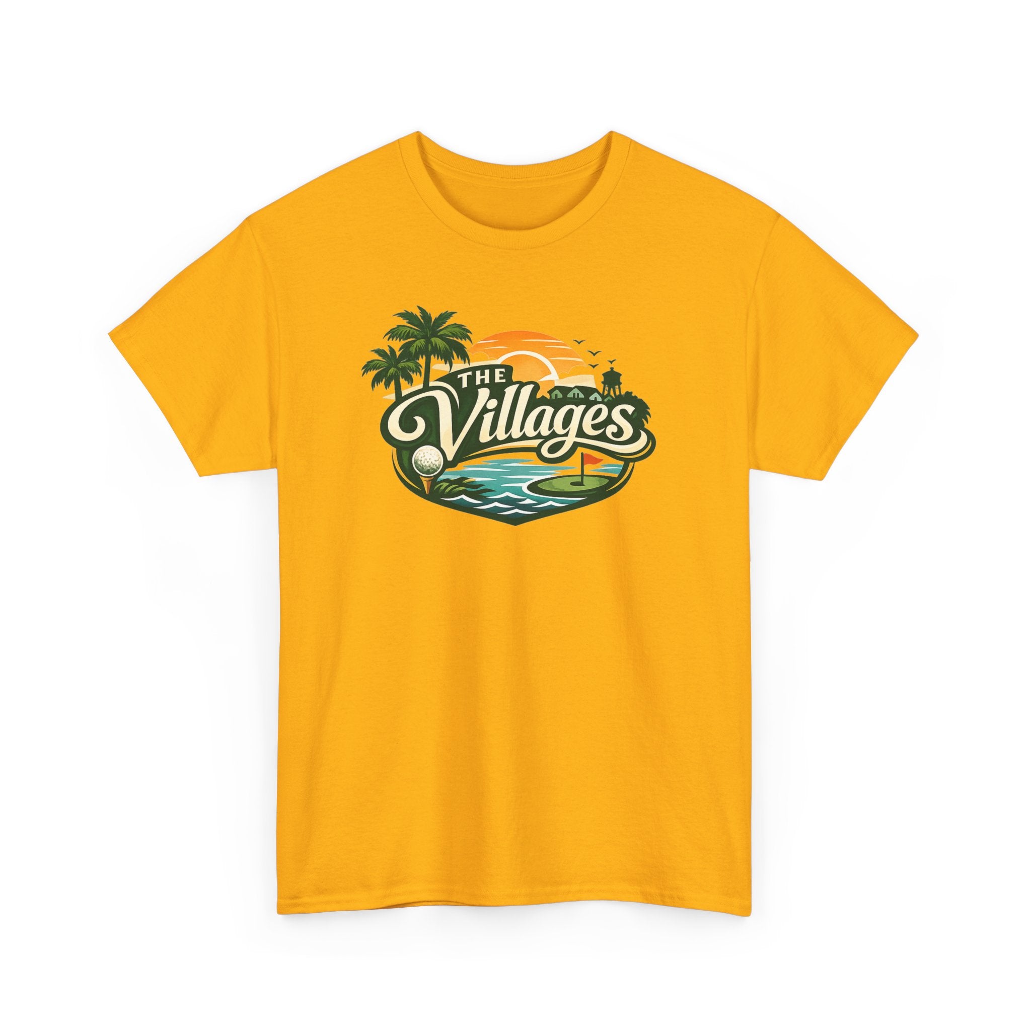 The Villages of Florida Sunset Logo Tee - Florida Palm Beach Retro T-Shirt