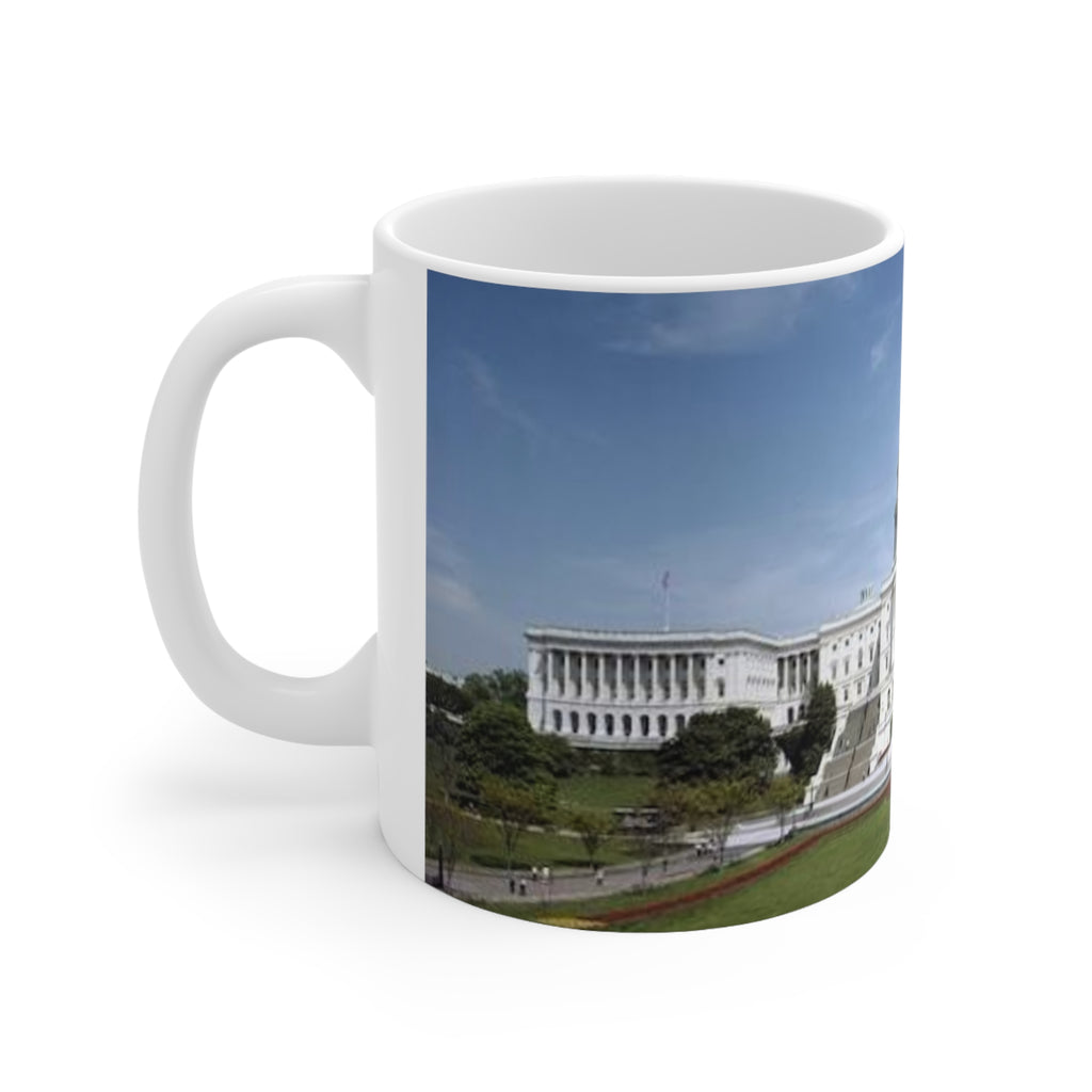 US Capitol Building Ceramic Coffee Mug — Washington D.C. Landmark Photo, 11oz & 15oz