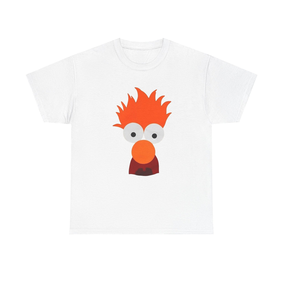 Beaker-Inspired Graphic Tee — Cute Orange Muppet Face T-Shirt
