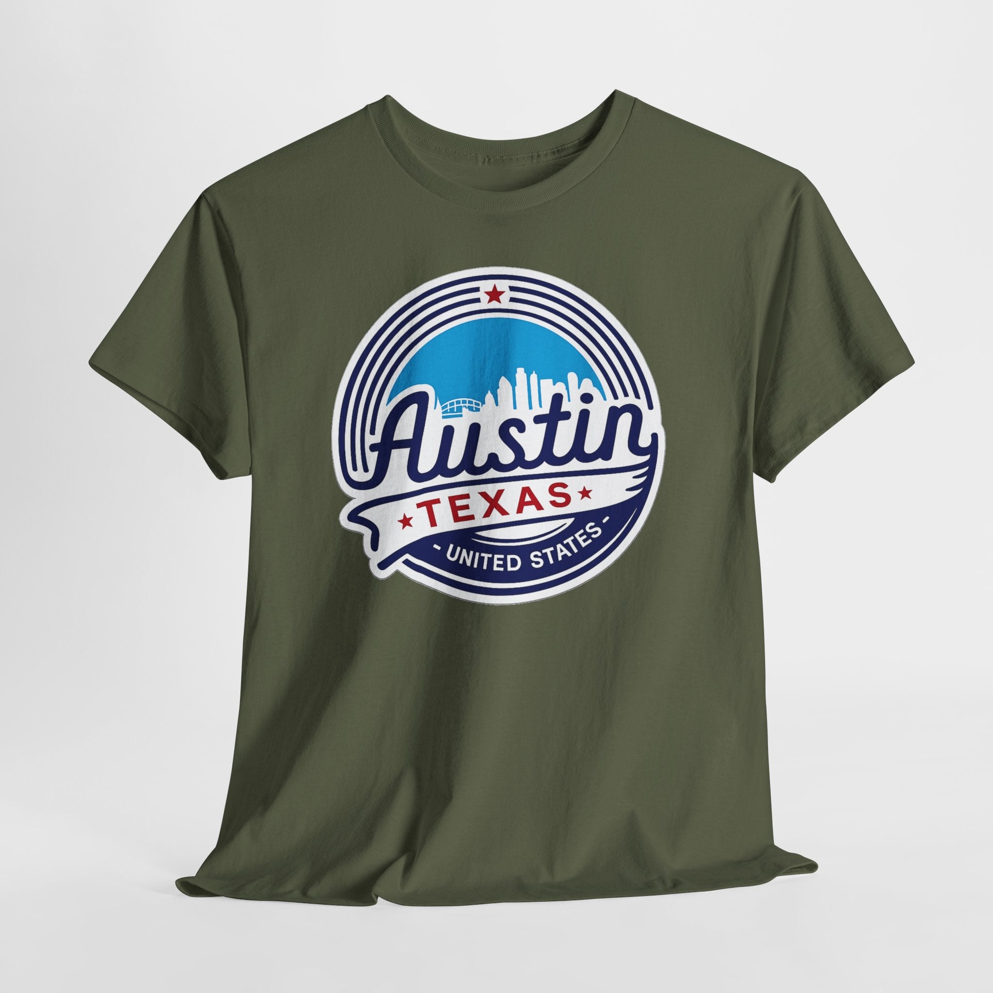 Austin Texas Retro Skyline T-Shirt — Vintage City Pride Tee
