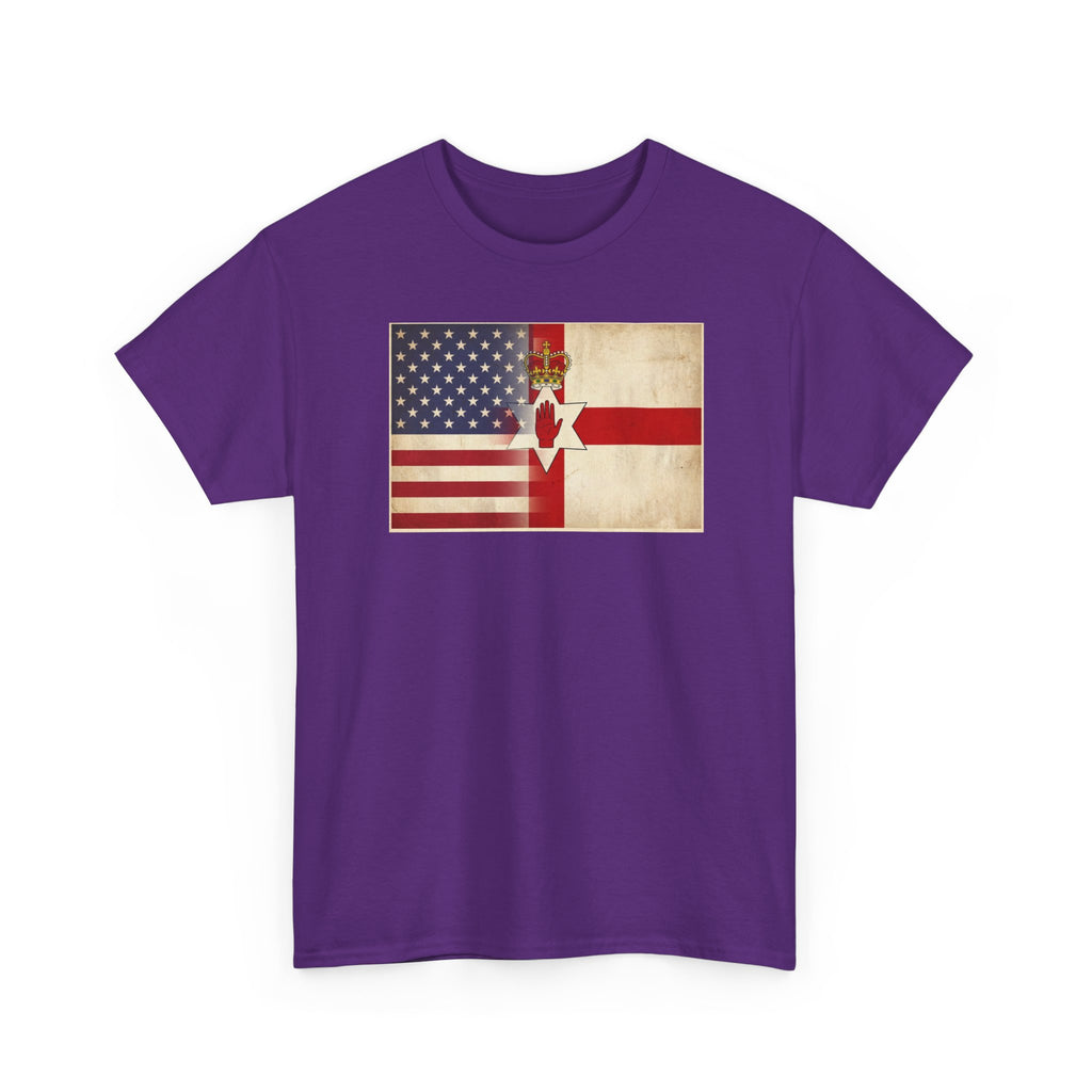 USA / Northern Ireland Flag T-Shirt – Vintage USA & Ulster Cross Tee