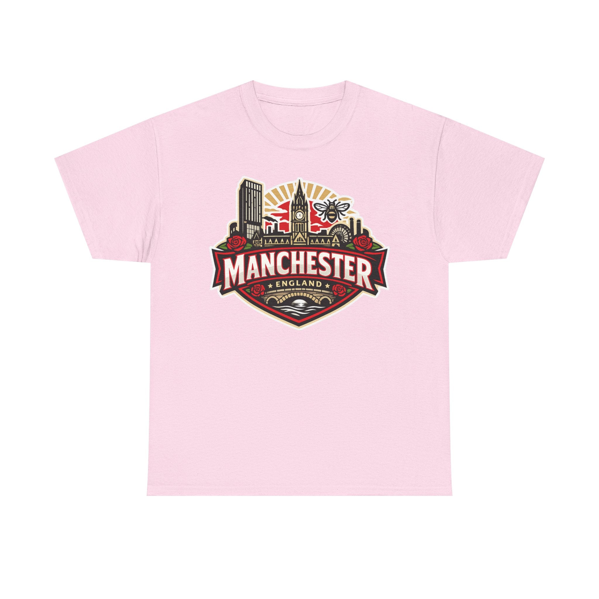 Manchester England Skyline T-Shirt — Vintage City Crest Tee