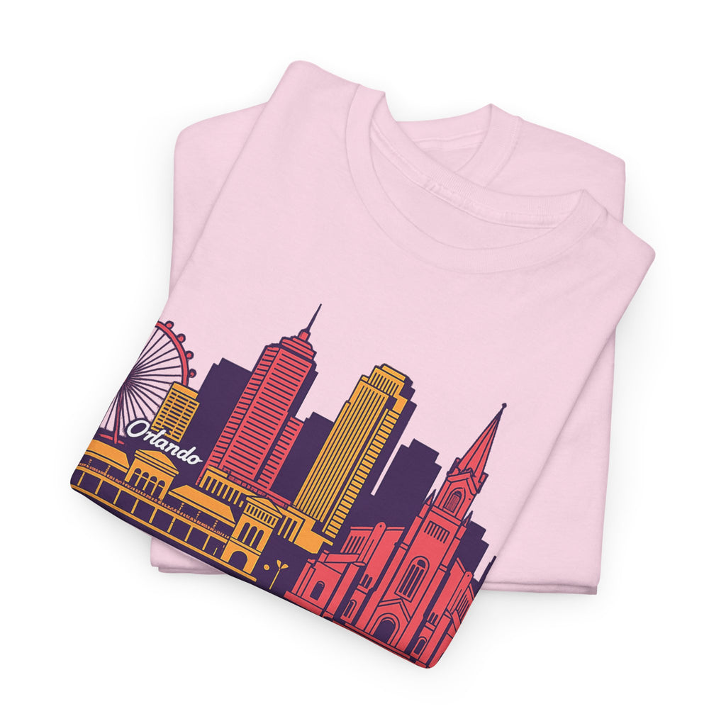 Orlando City Skyline T-Shirt — Colorful Urban Landmark Graphic Tee