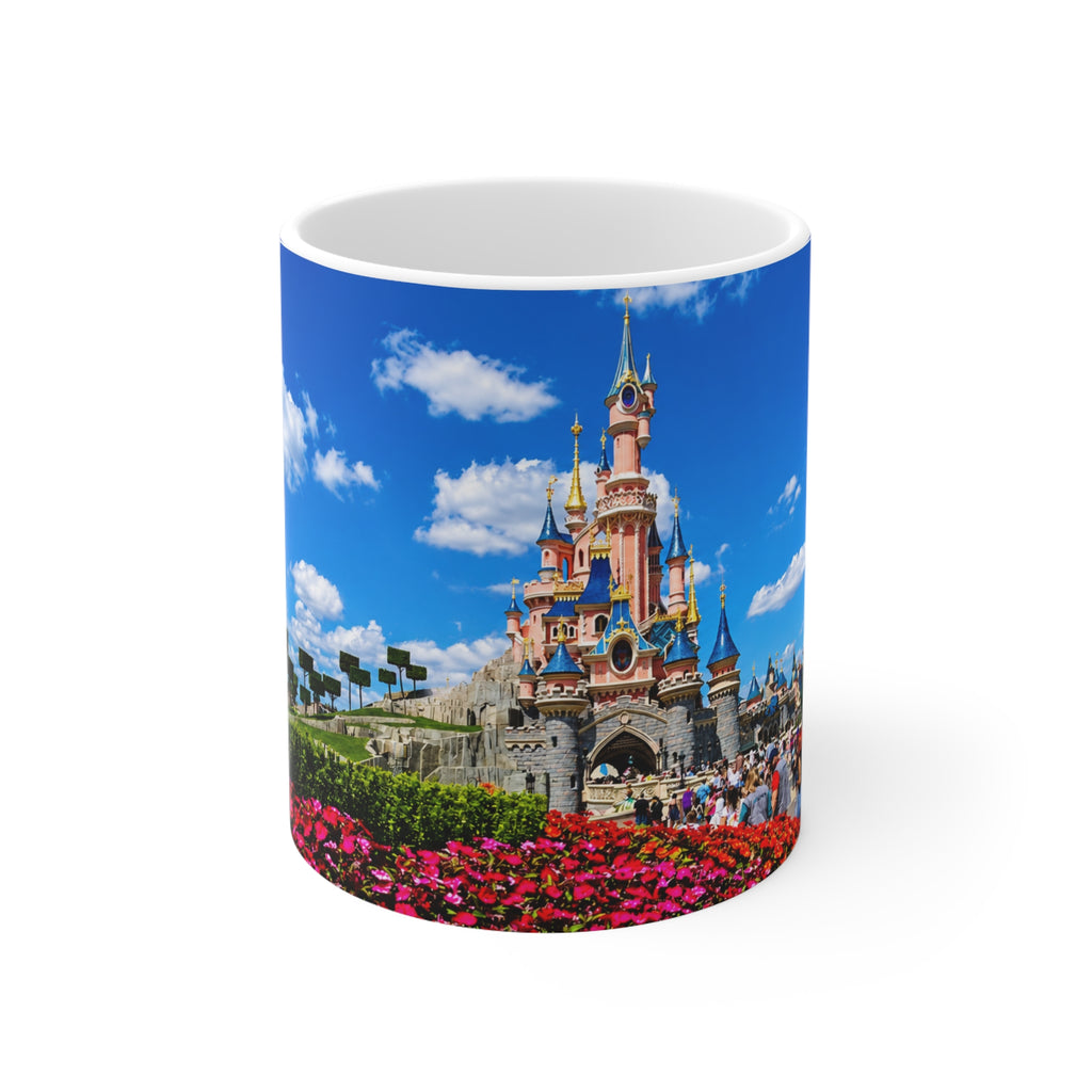 Disneyland Paris Fairytale Castle Photo Coffee Mug — Scenic Theme Park Castle 11oz/15oz
