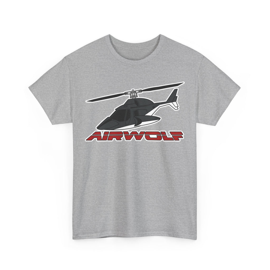 Helicopter Airwolf Tee — Retro Airwolf Logo Graphic T‑Shirt