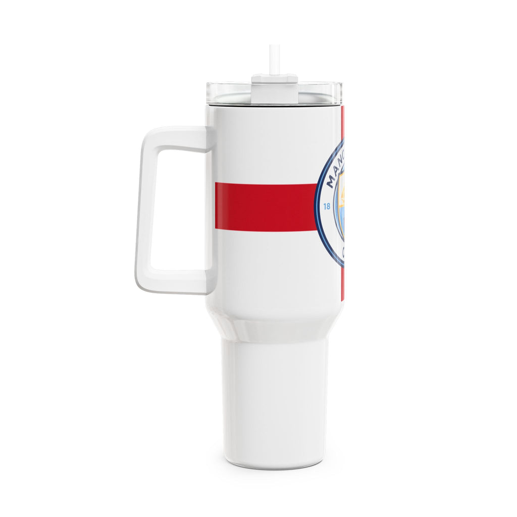 Manchester City Flag 40oz Tumbler — Insulated Soccer Fan Travel Cup