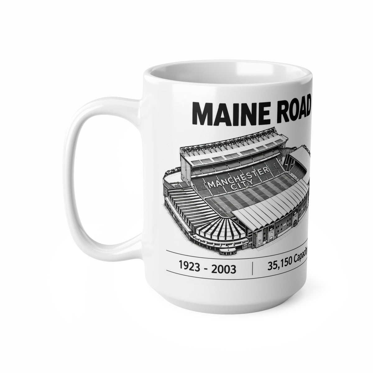 Manchester City Maine Road & Etihad Stadiums Ceramic Coffee Mug
