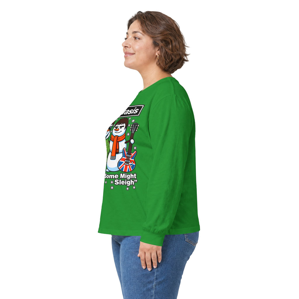 Snowasis 'Some Might O’ Sleigh' Long Sleeve #Oasis Inspired Cotton T-Shirt