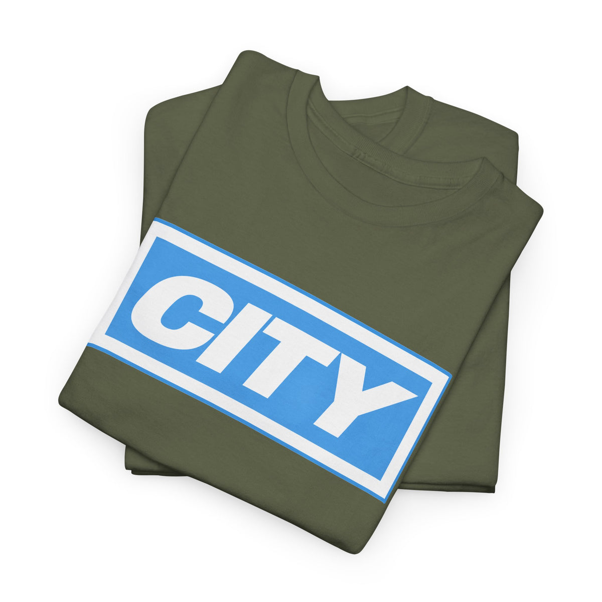City Logo T-Shirt — Bold Blue Box Graphic Tee