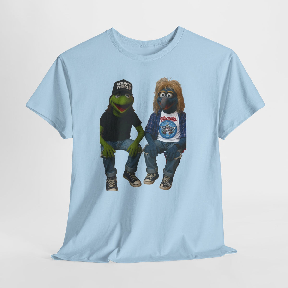 Kermit & Gonzo Waynes World Inspired Character Graphic T-Shirt