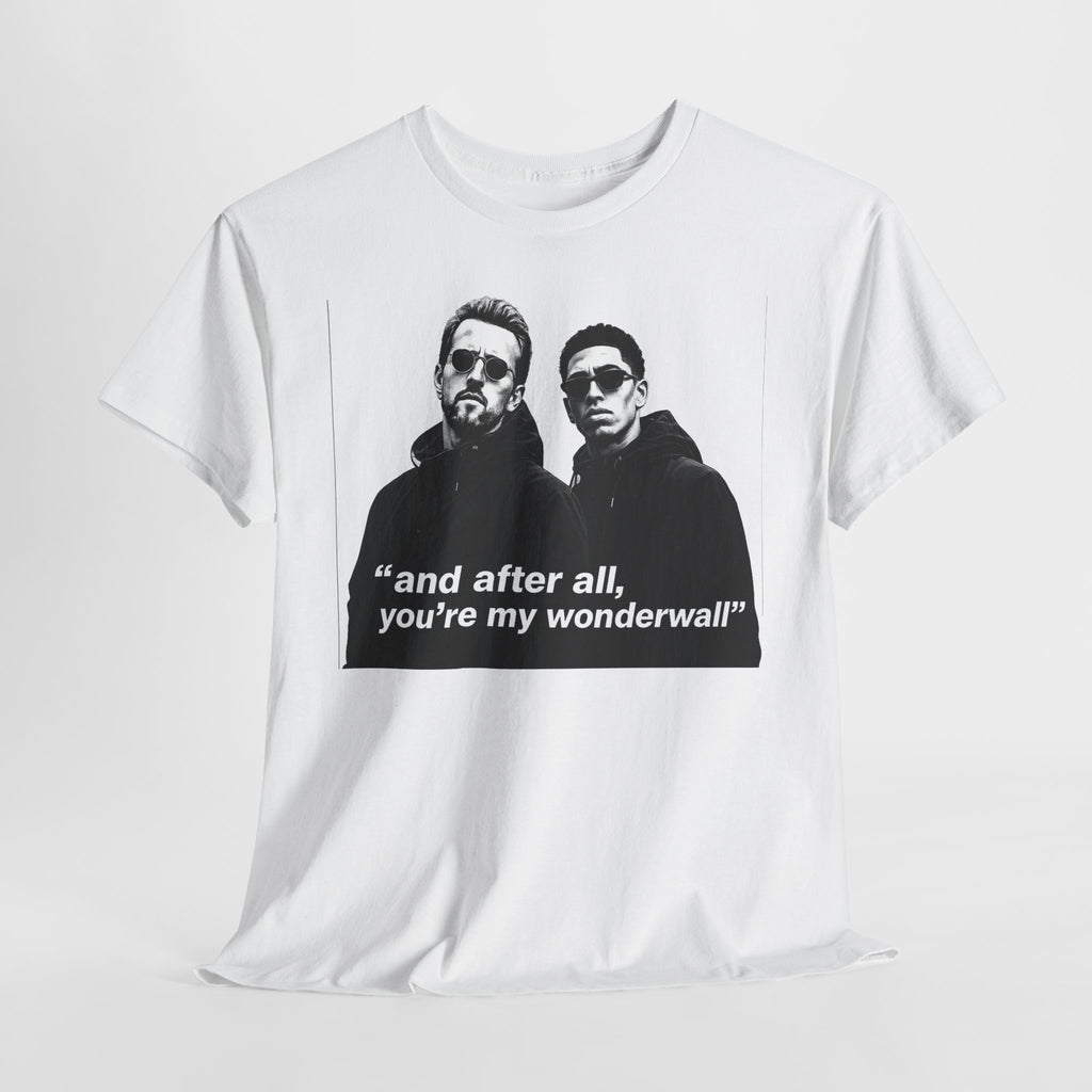Kane and Bellingham Wonderwall Lyric T-Shirt — ‘and after all, you’re my wonderwall’ Retro Band Tee
