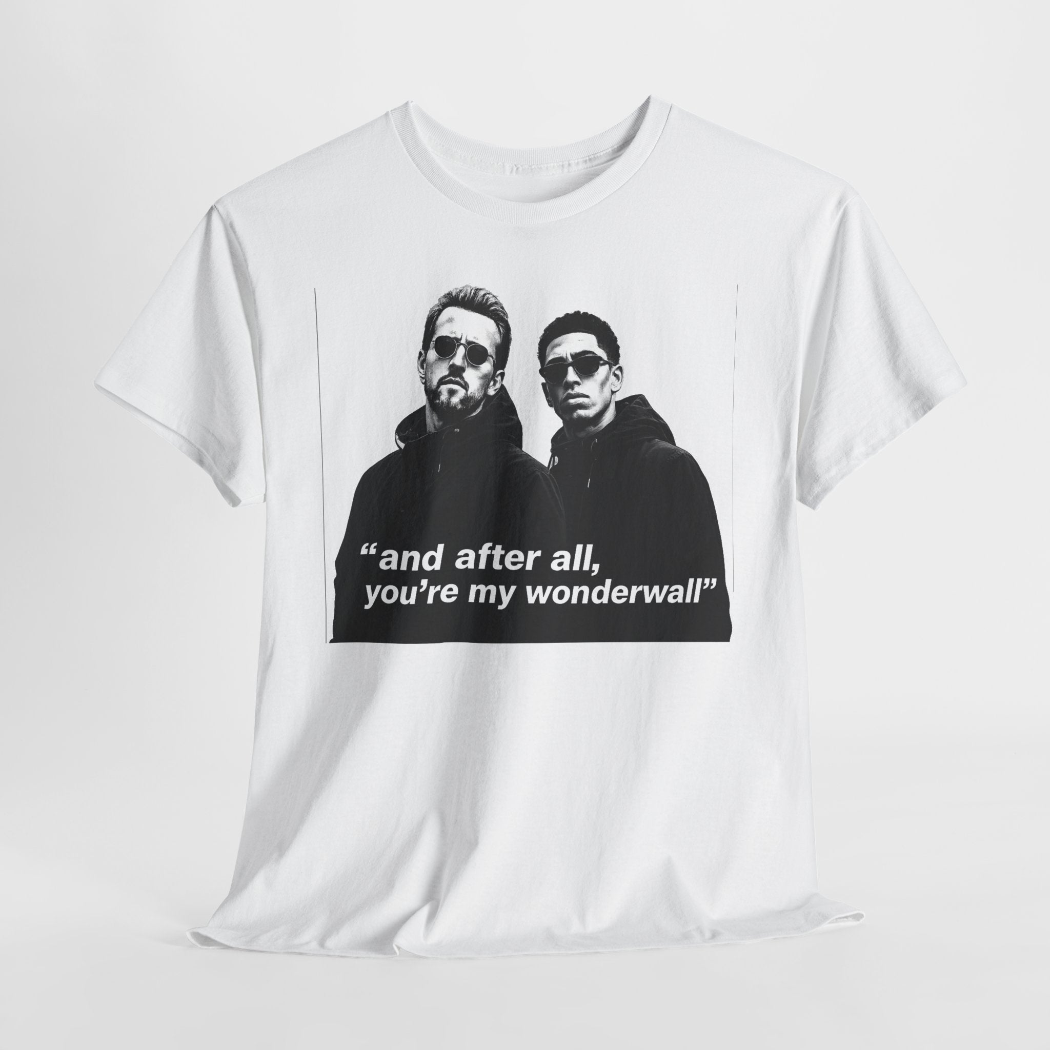 Kane and Bellingham Wonderwall Lyric T-Shirt — ‘and after all, you’re my wonderwall’ Retro Band Tee