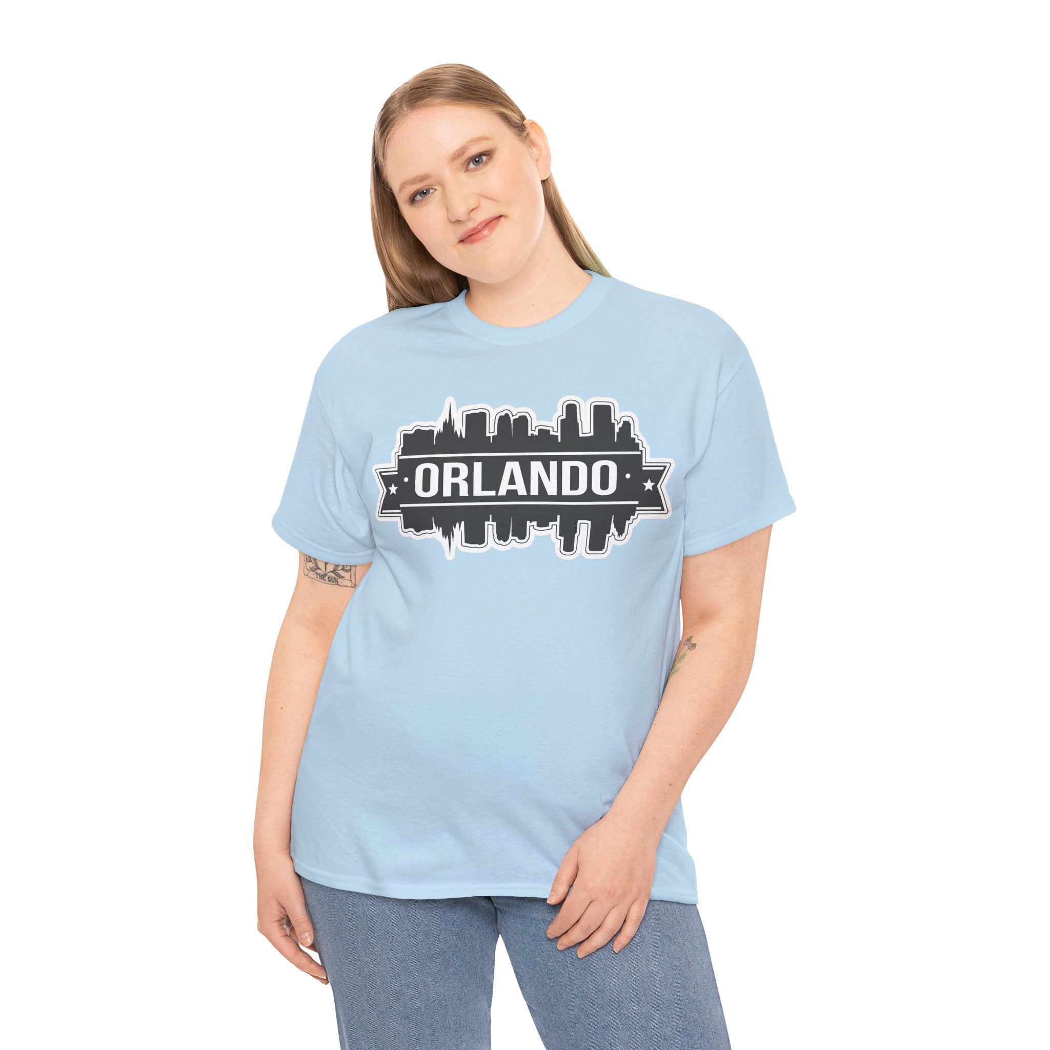 Orlando Skyline T-Shirt — Retro Badge Cityscape Tee