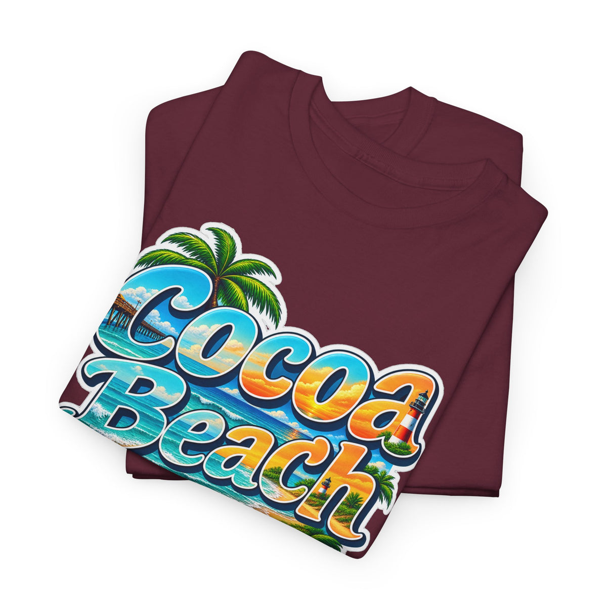 Cocoa Beach Florida Vintage Surf Cotton T-Shirt
