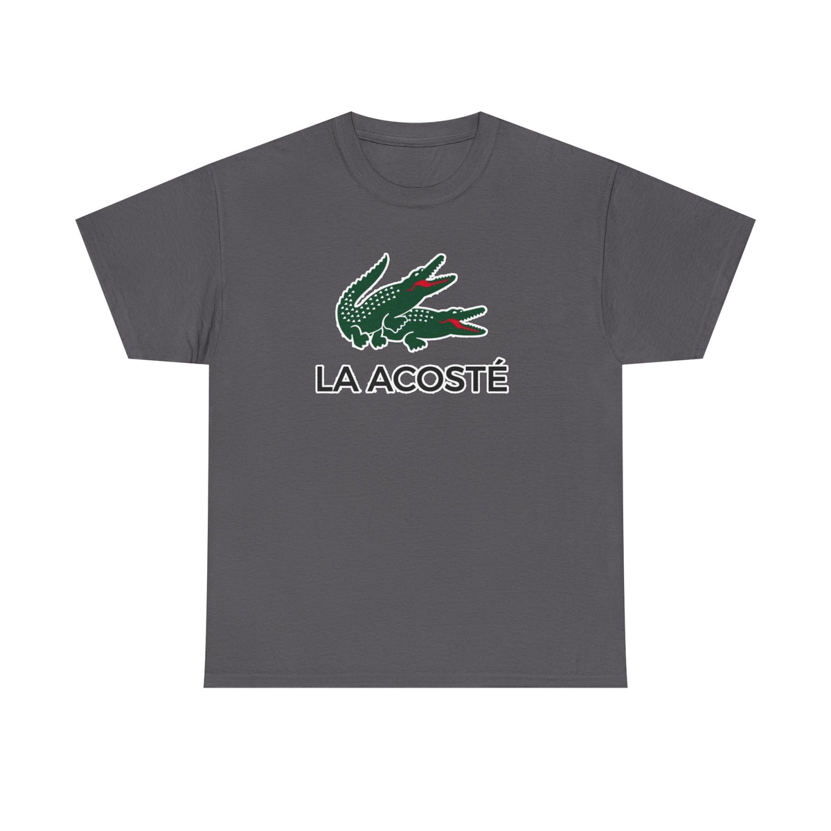 La Acosté Crocodile Logo Graphic Cotton Tee / T-Shirt