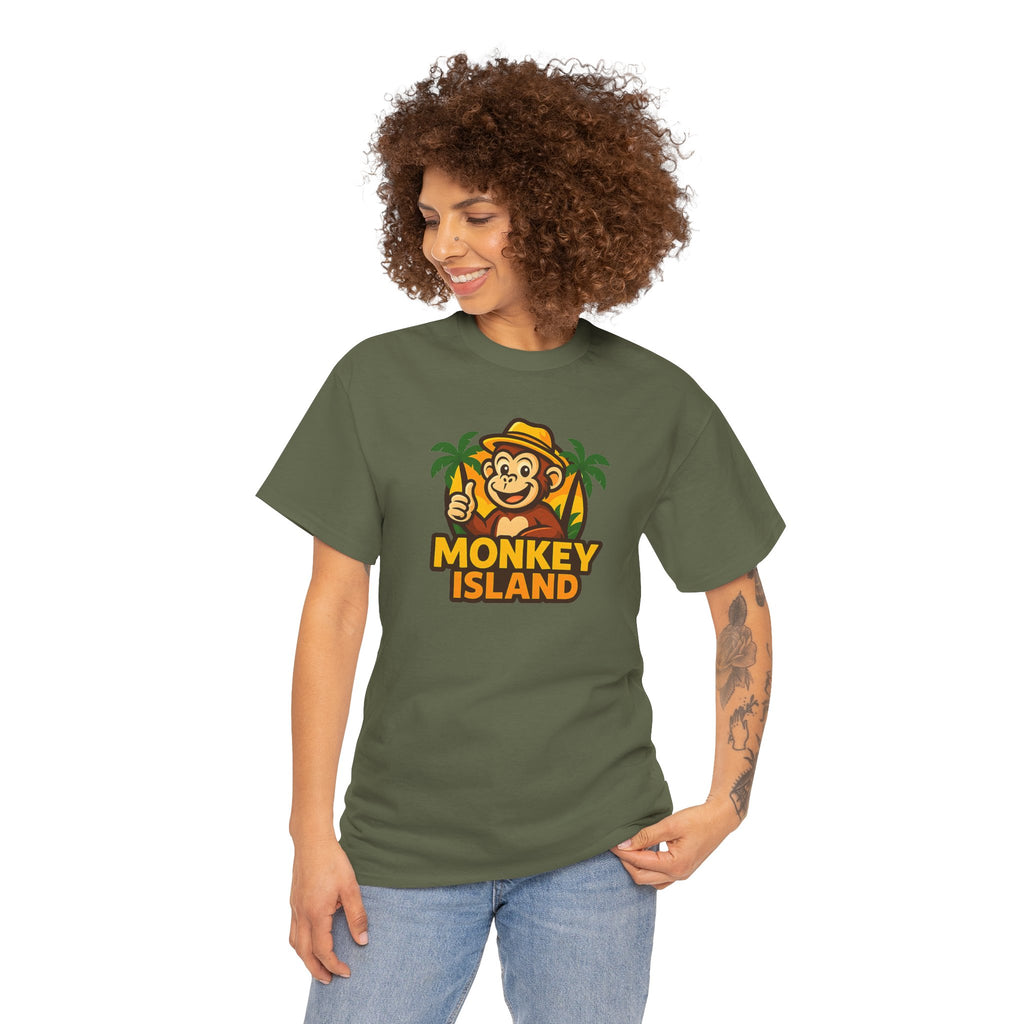 Monkey Island T-Shirt — Cute Tropical Monkey Logo Tee