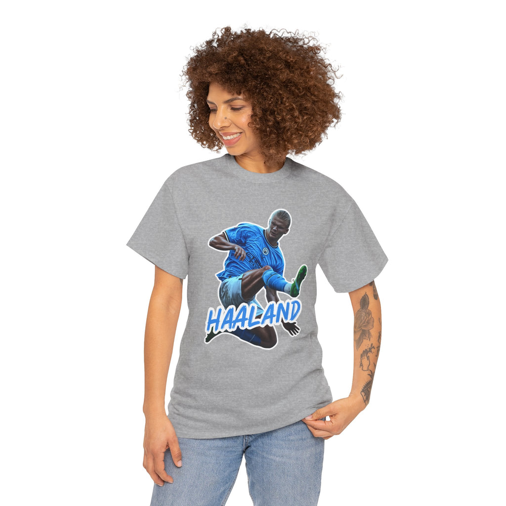 Erling Haaland Manchester City Soccer T‑Shirt – Dynamic Action Graphic Tee