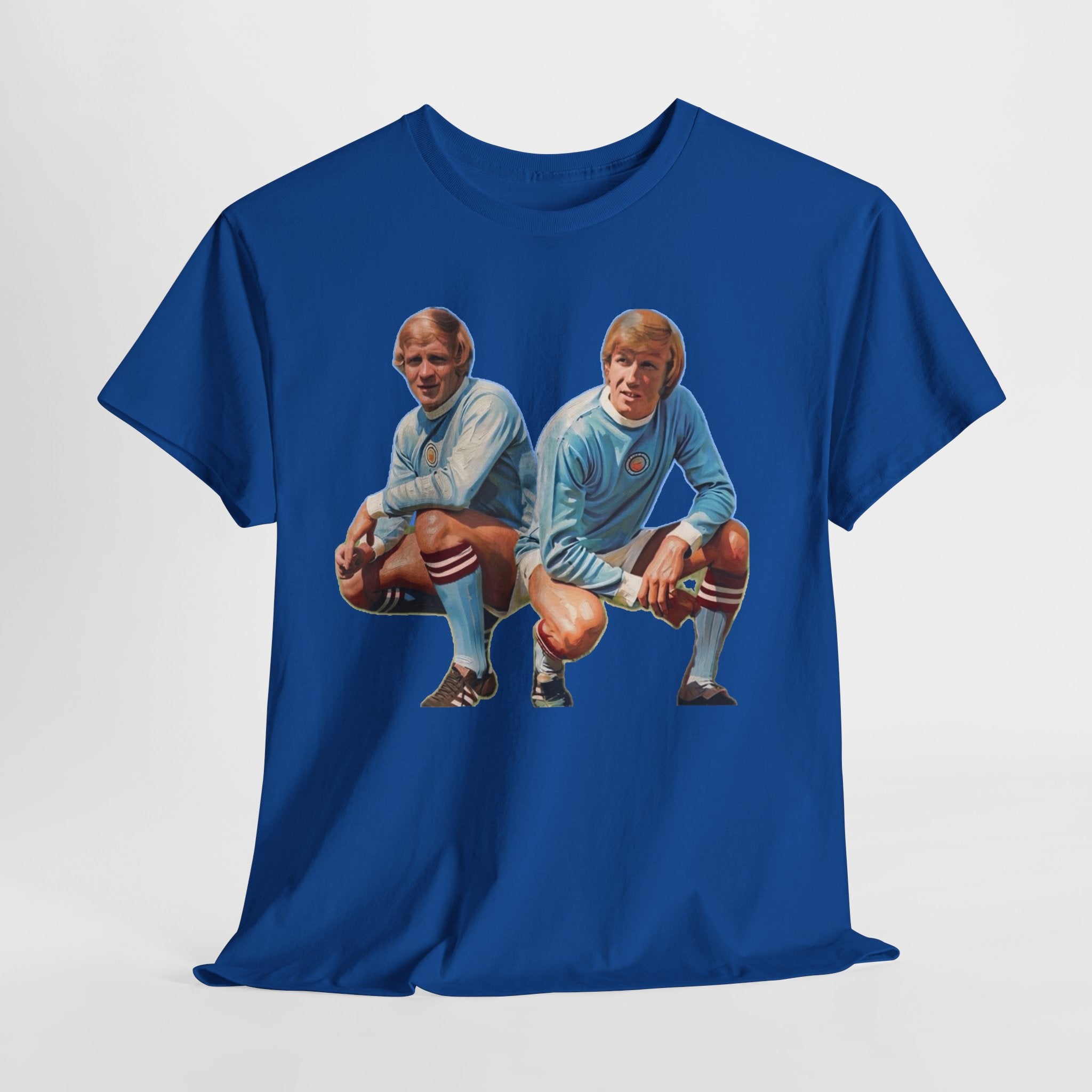 Franny Lee and Colin Bell Manchester City Retro Soccer Players T‑Shirt — Vintage Football Graphic Tee