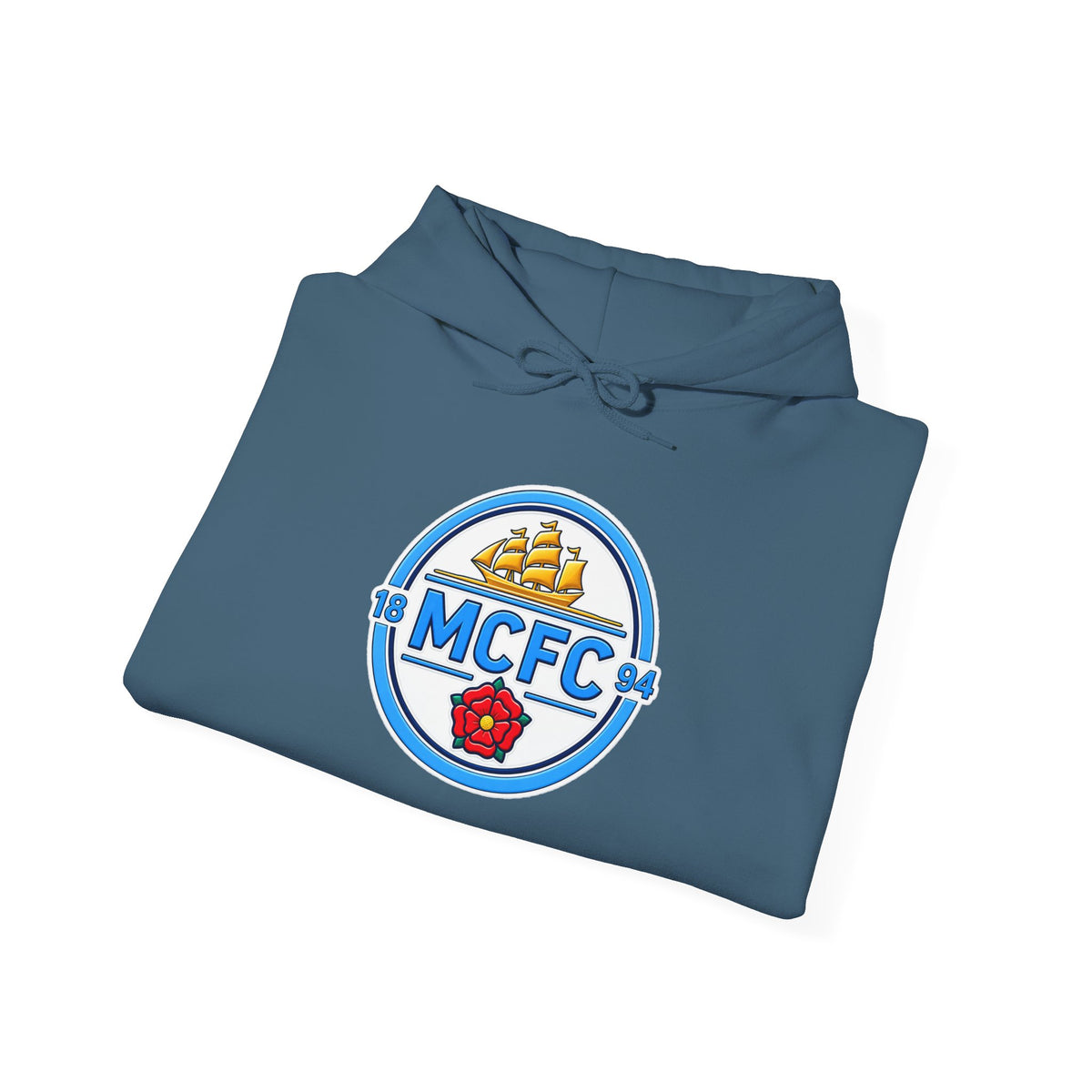 MCFC Logo Hoodie – Vintage Football Club Crest Pullover