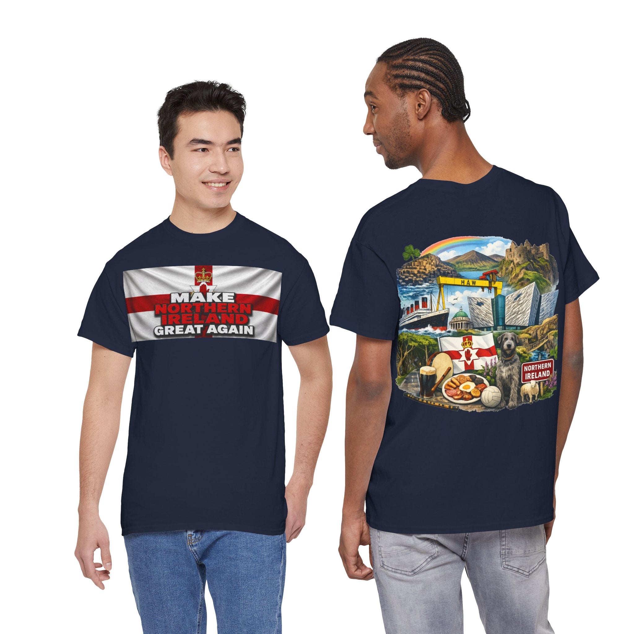 Northern Ireland Collage Tee — "Make Northern Ireland Great Again" Graphic T-Shirt