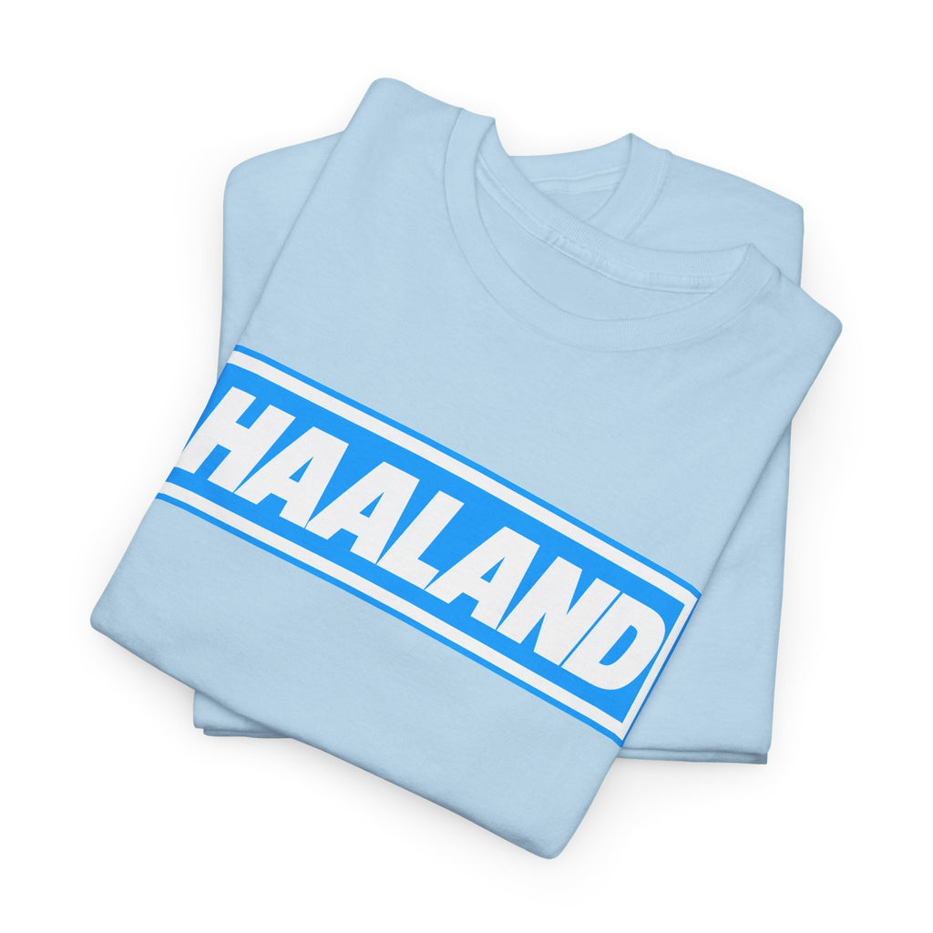 Haaland Box Logo Tee — Soccer Fan Jersey Style Shirt