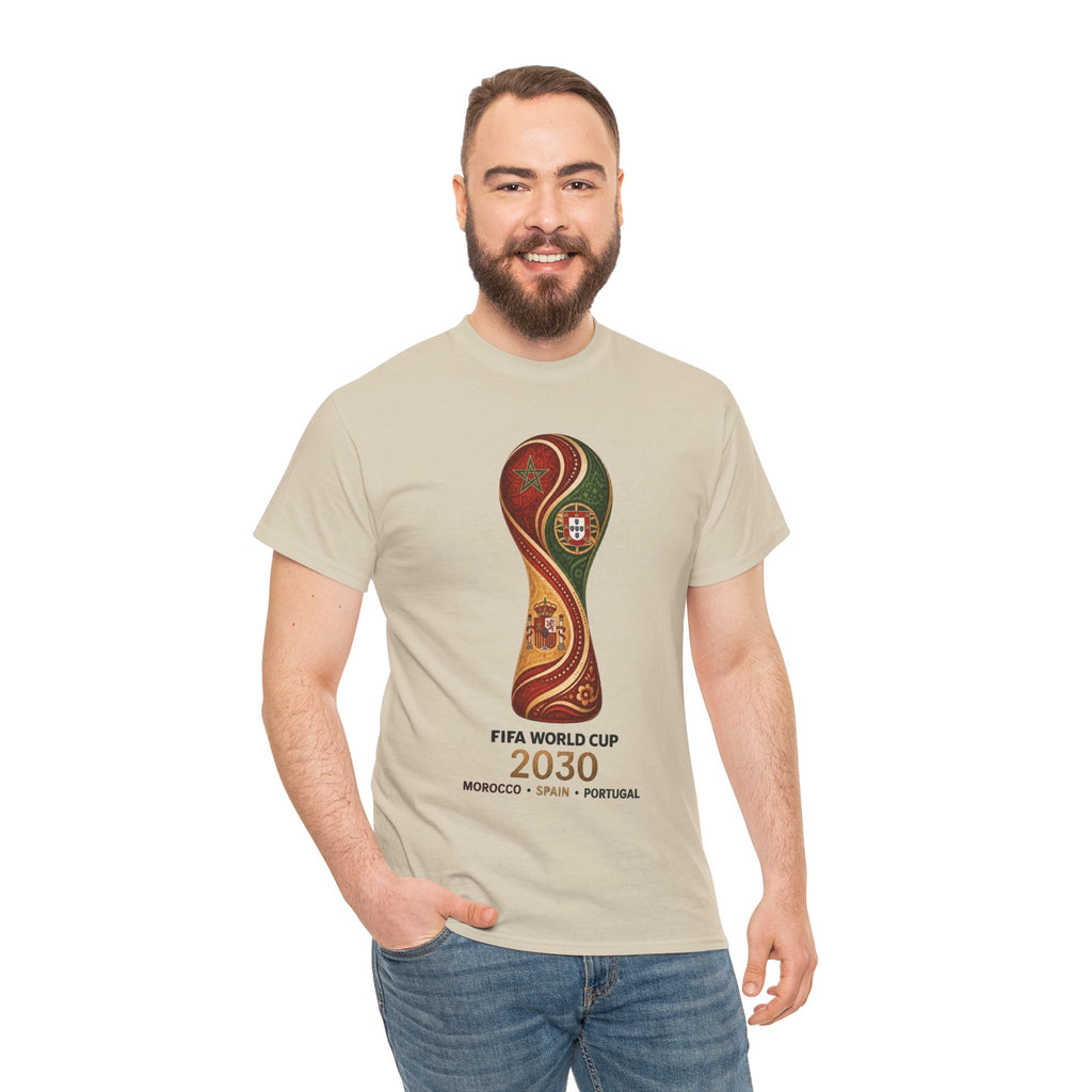 FIFA World Cup 2030 Trophy T-Shirt — Morocco Spain Portugal Official Design