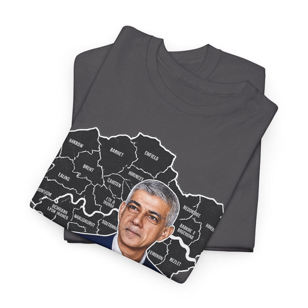 Sadiq Khan Out" Political Protest Tee with Sadiq Khan Graphic T-Shirt