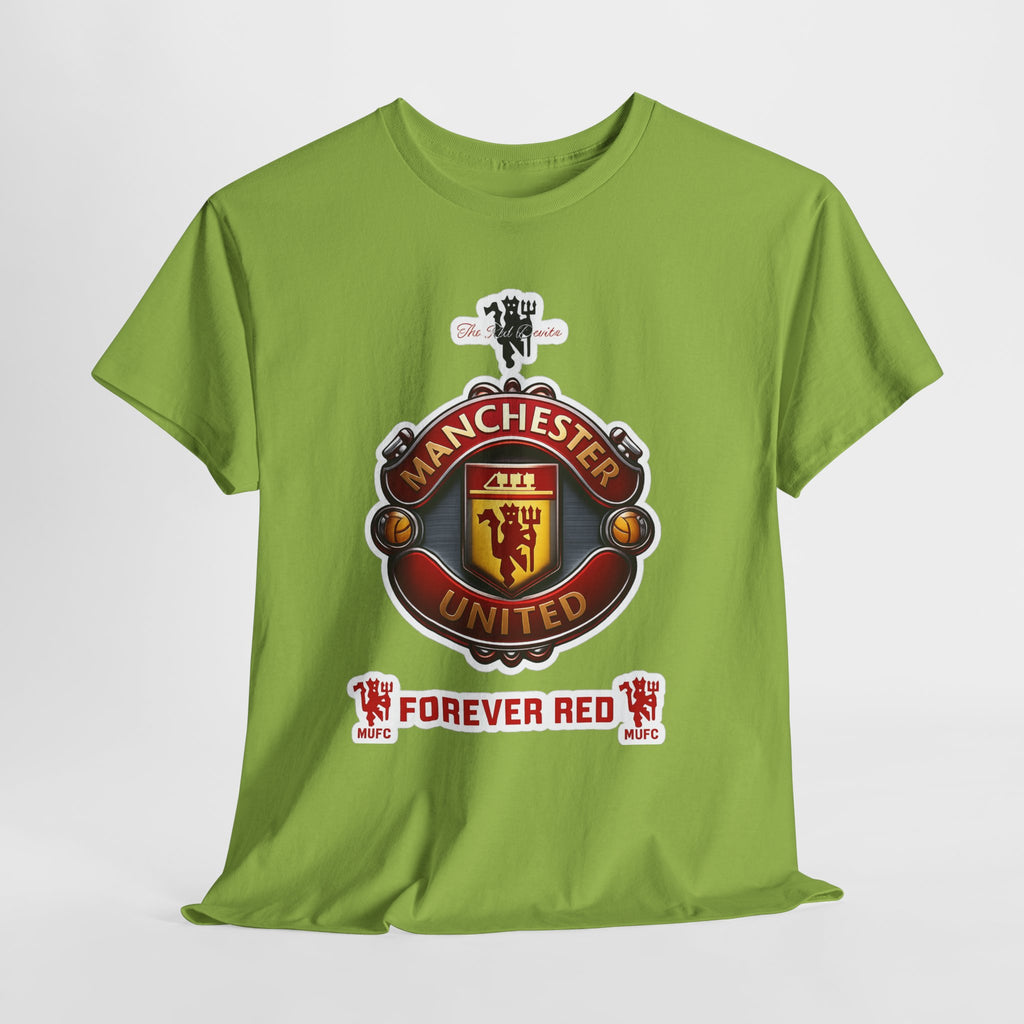 Manchester United Inspired Football Crest Tee — "Forever Red" Supporter Shirt