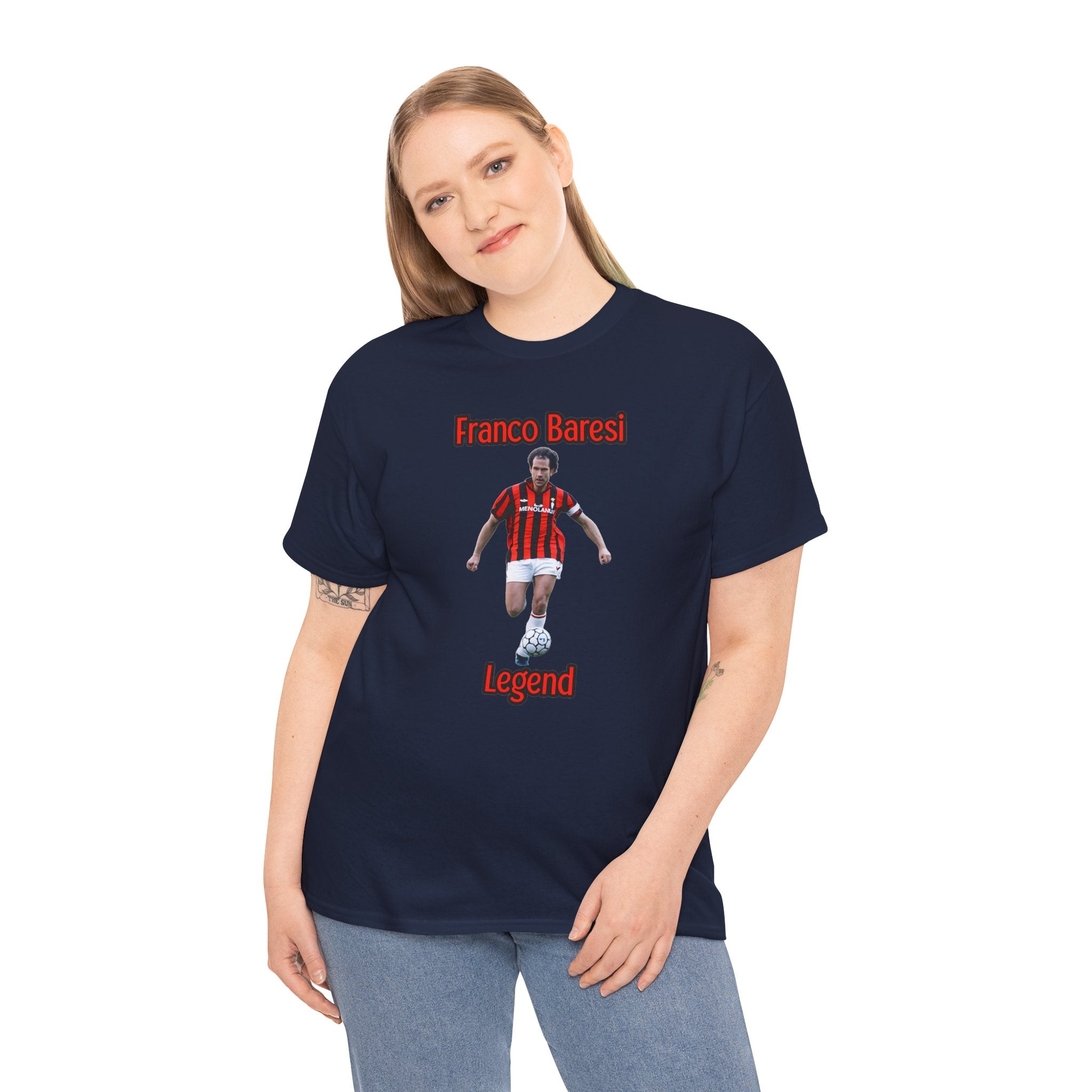 Franco Baresi Legend Tee — AC Milan Retro Soccer Graphic T-Shirt