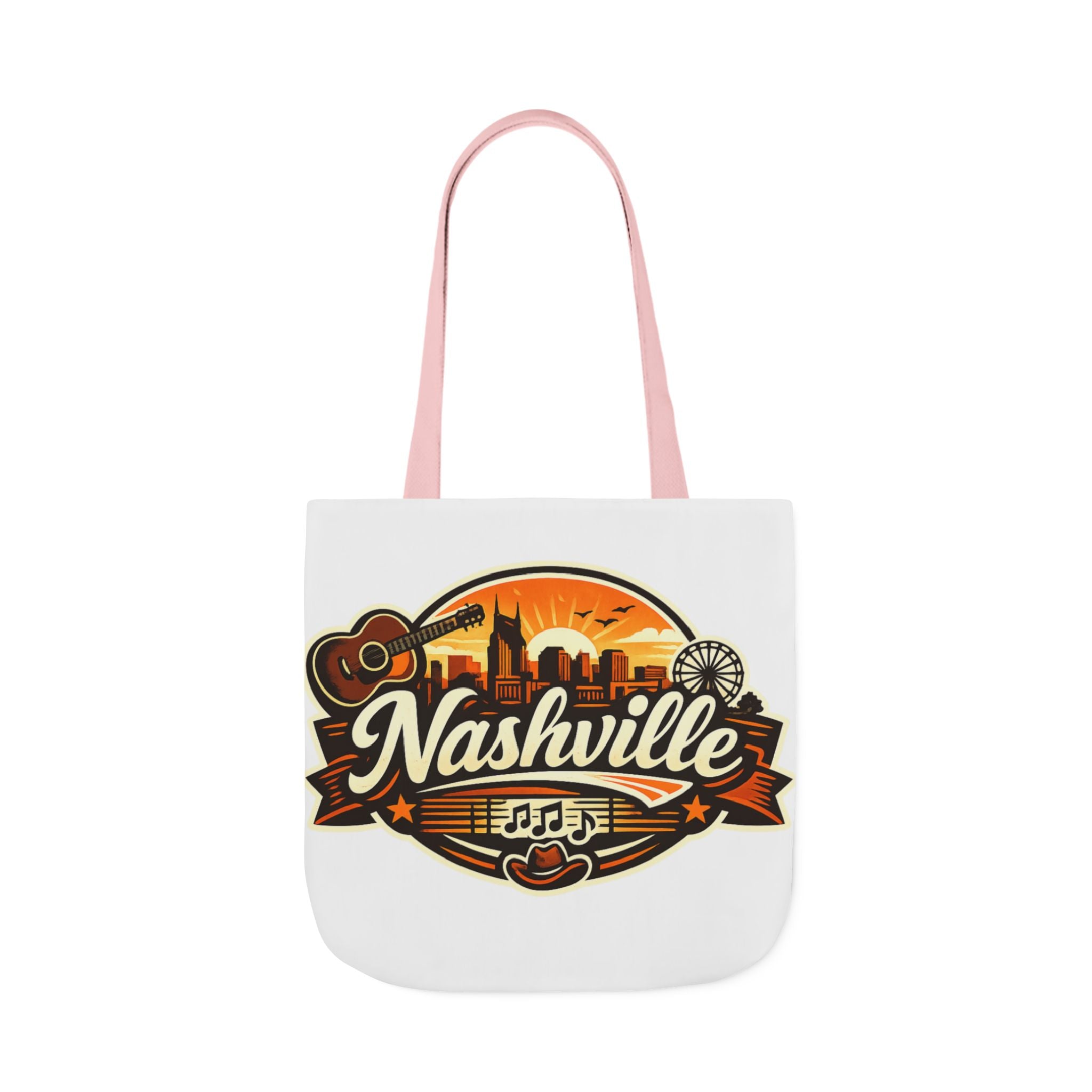 Nashville Sunset Tote Bag — Country Music Skyline Canvas Tote