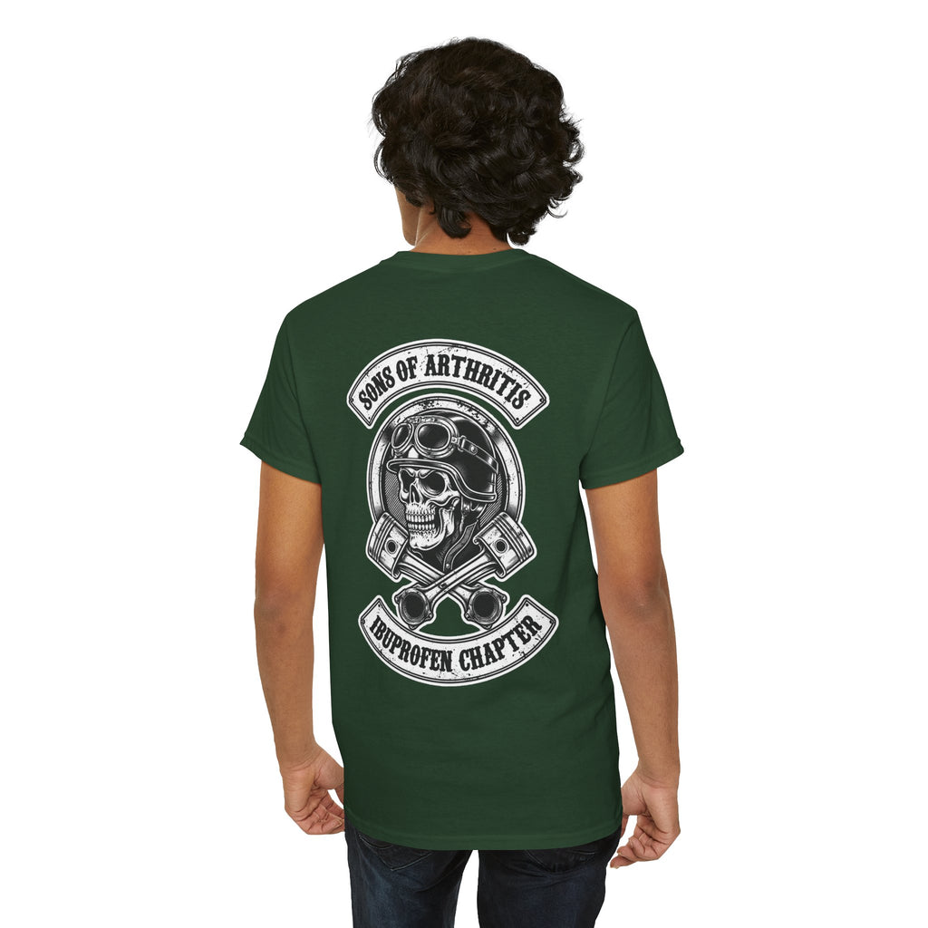 Sons of Arthritis Tee — Humorous Biker Skull "Ibuprofen Chapter" T-Shirt