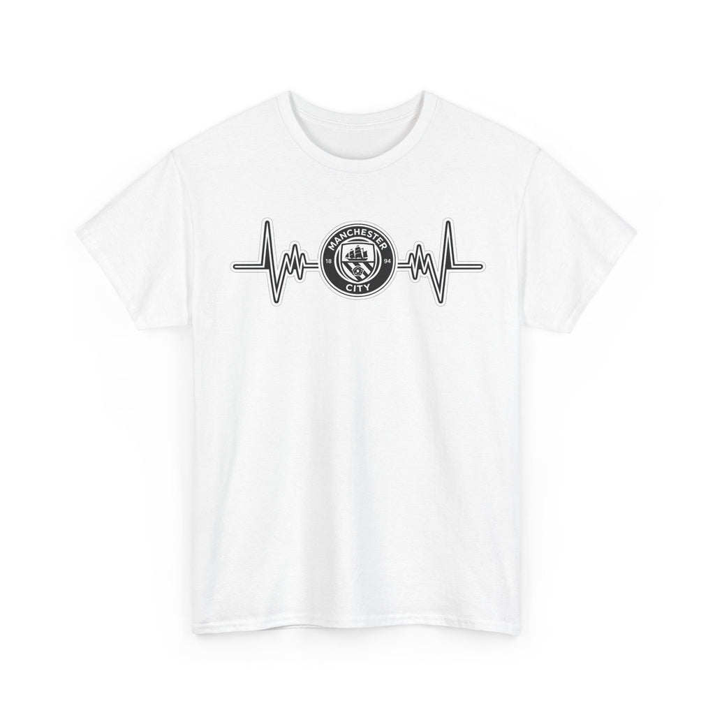 Manchester City Heartbeat Logo T-Shirt — Emergency Medical Services Pulse Tee