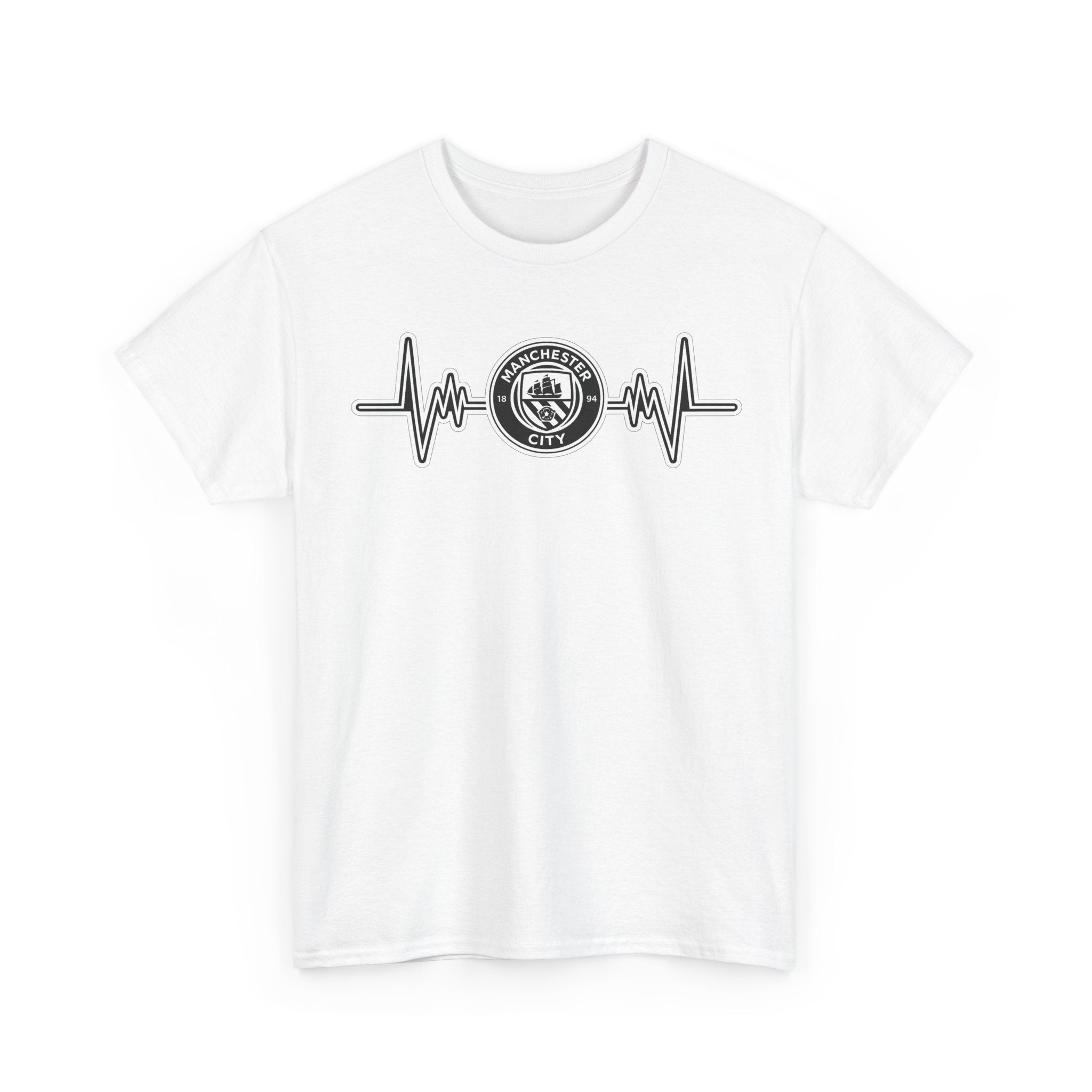 Manchester City Heartbeat Logo T-Shirt — Emergency Medical Services Pulse Tee