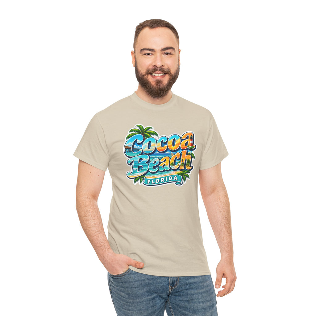 Cocoa Beach Florida Vintage Surf Cotton T-Shirt