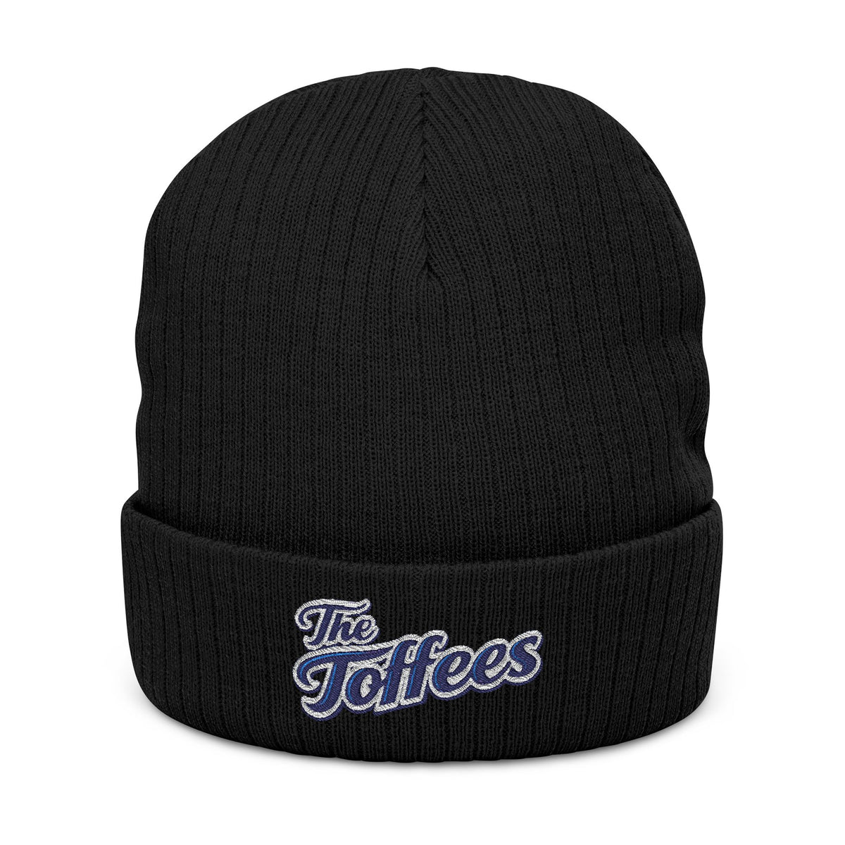 Embroidered 'The Toffees' Ribbed Knit Beanie — Cozy Football Fandom Hat