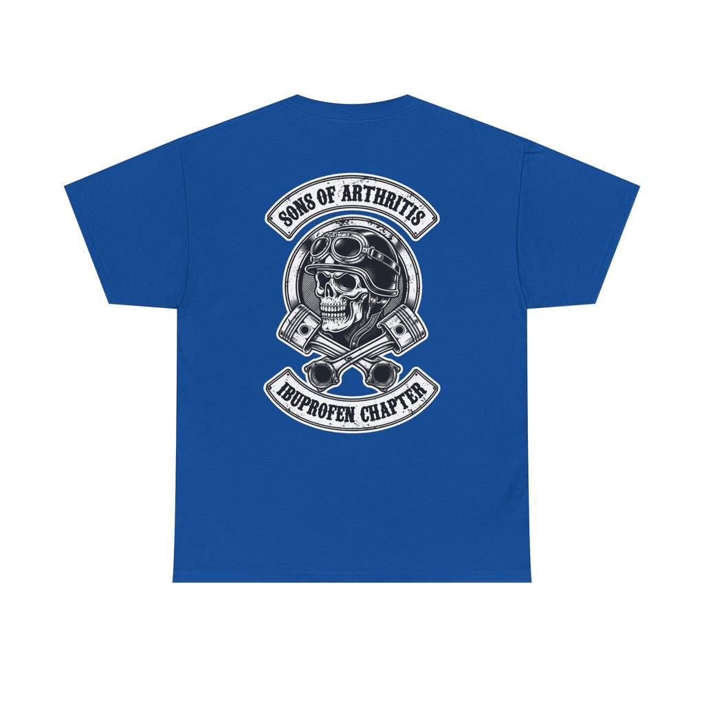 Sons of Arthritis Tee — Humorous Biker Skull "Ibuprofen Chapter" T-Shirt