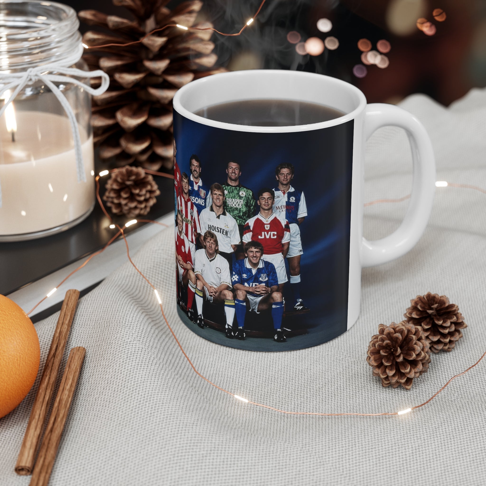 Premier League League Retro Photo Ceramic Mug — 11oz & 15oz