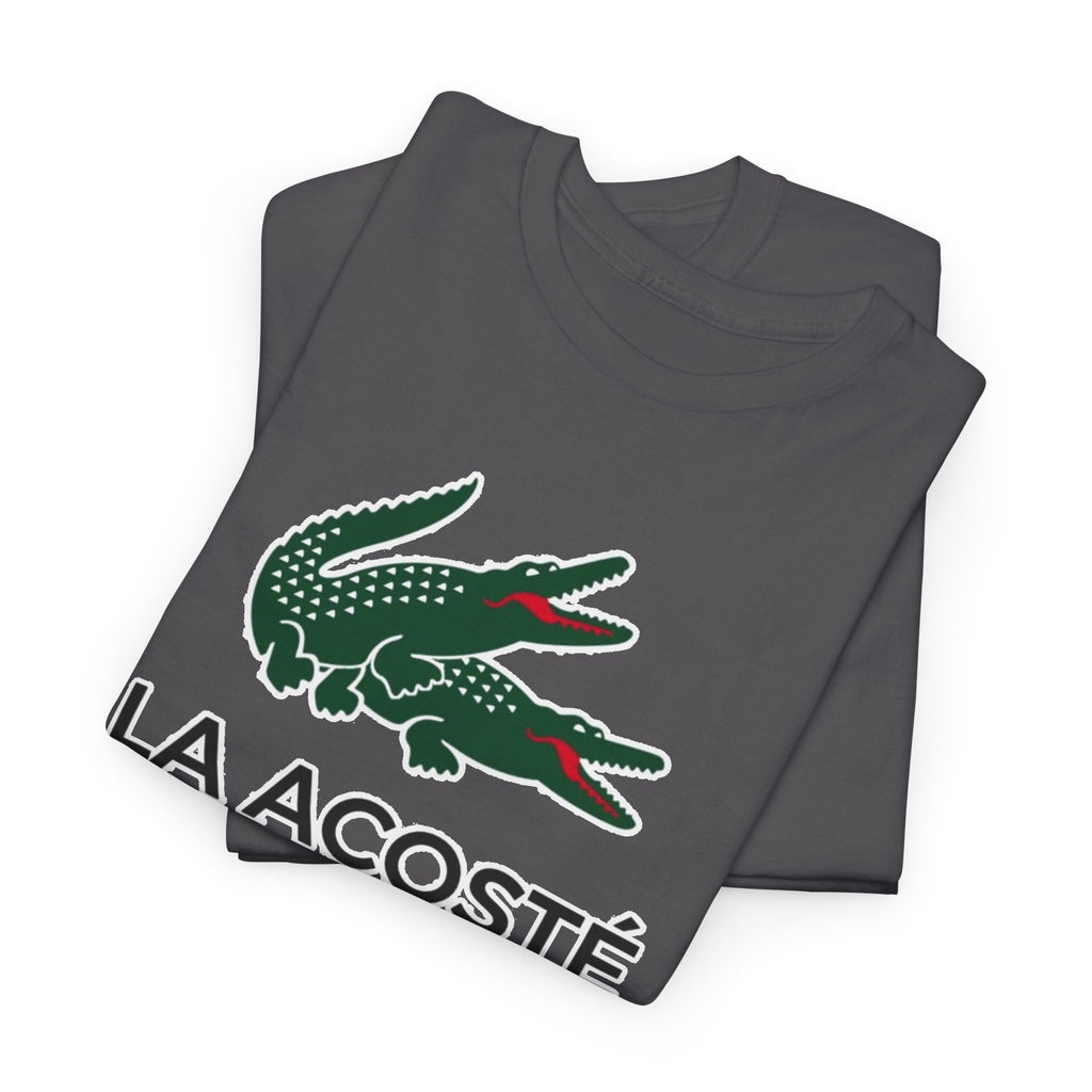 La Acosté Crocodile Logo Graphic Cotton Tee / T-Shirt