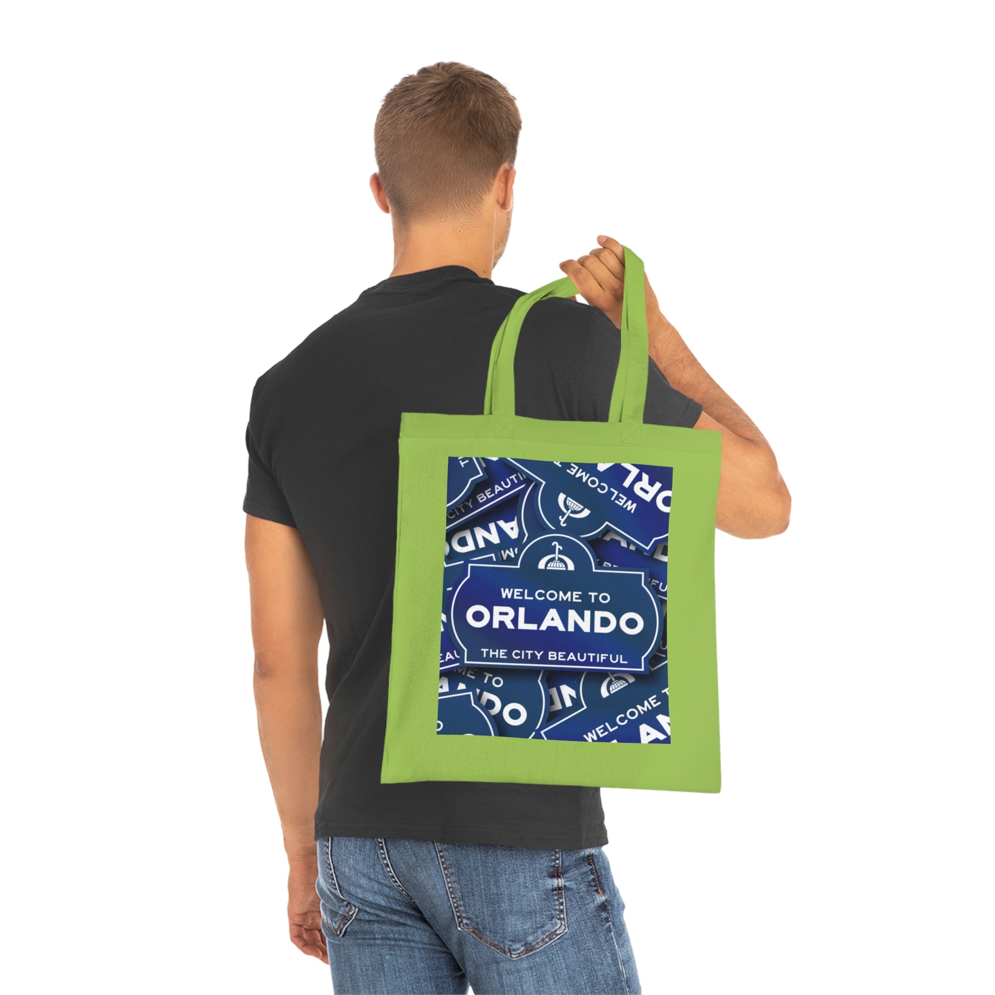 Orlando Souvenir Tote Bag – "Welcome to Orlando" City Beautiful Cotton Shopper