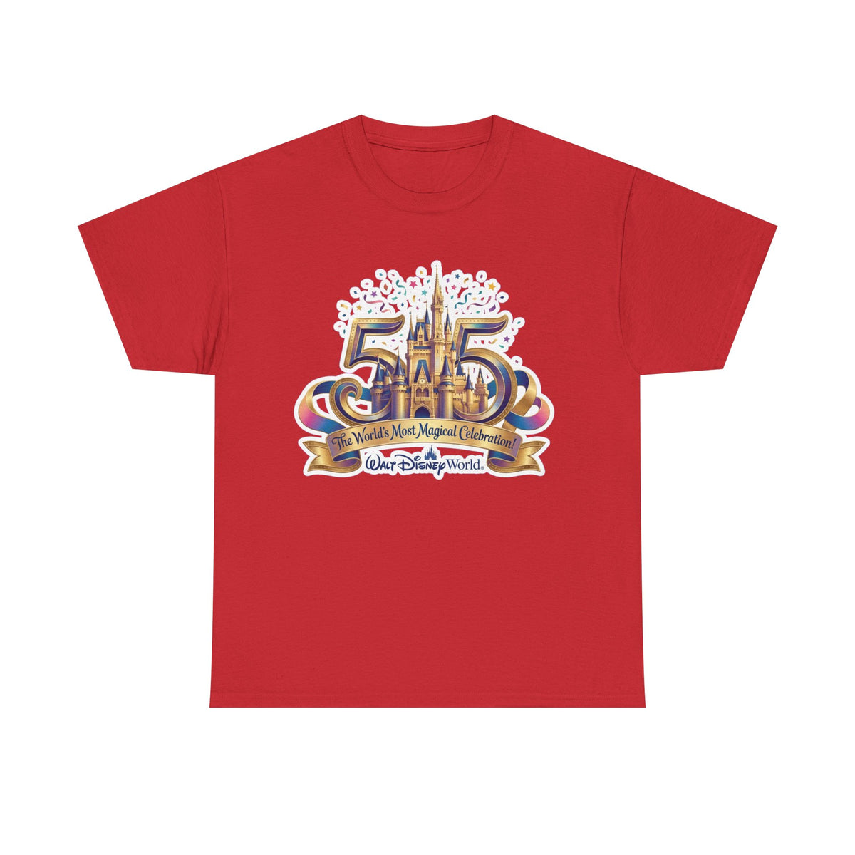 Disney World 50th Anniversary Castle Tee — 'The World's Most Magical Celebration' Souvenir T-Shirt
