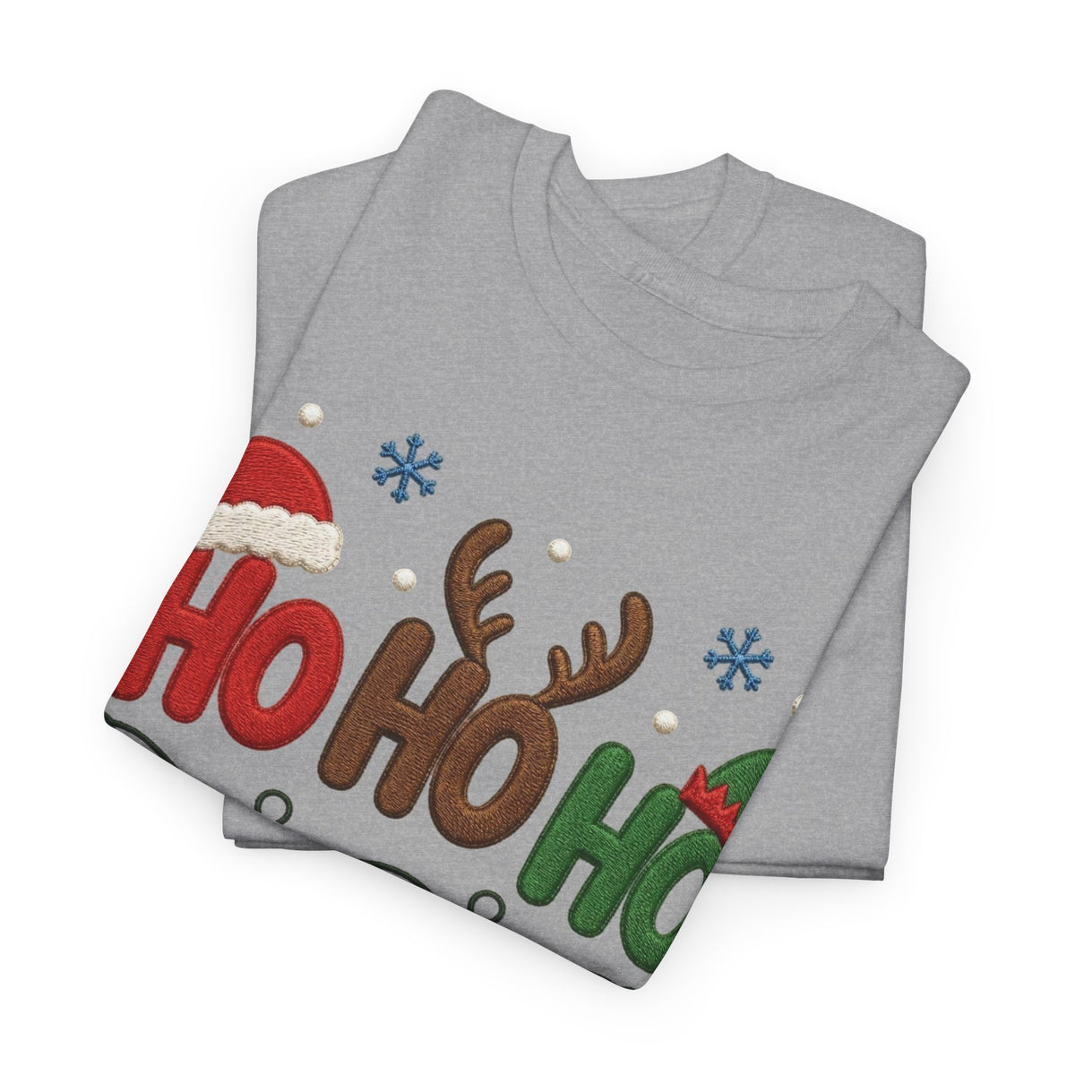 Christmas Ho Ho Ho Tee — Festive Santa, Reindeer & Lights Holiday T-Shirt