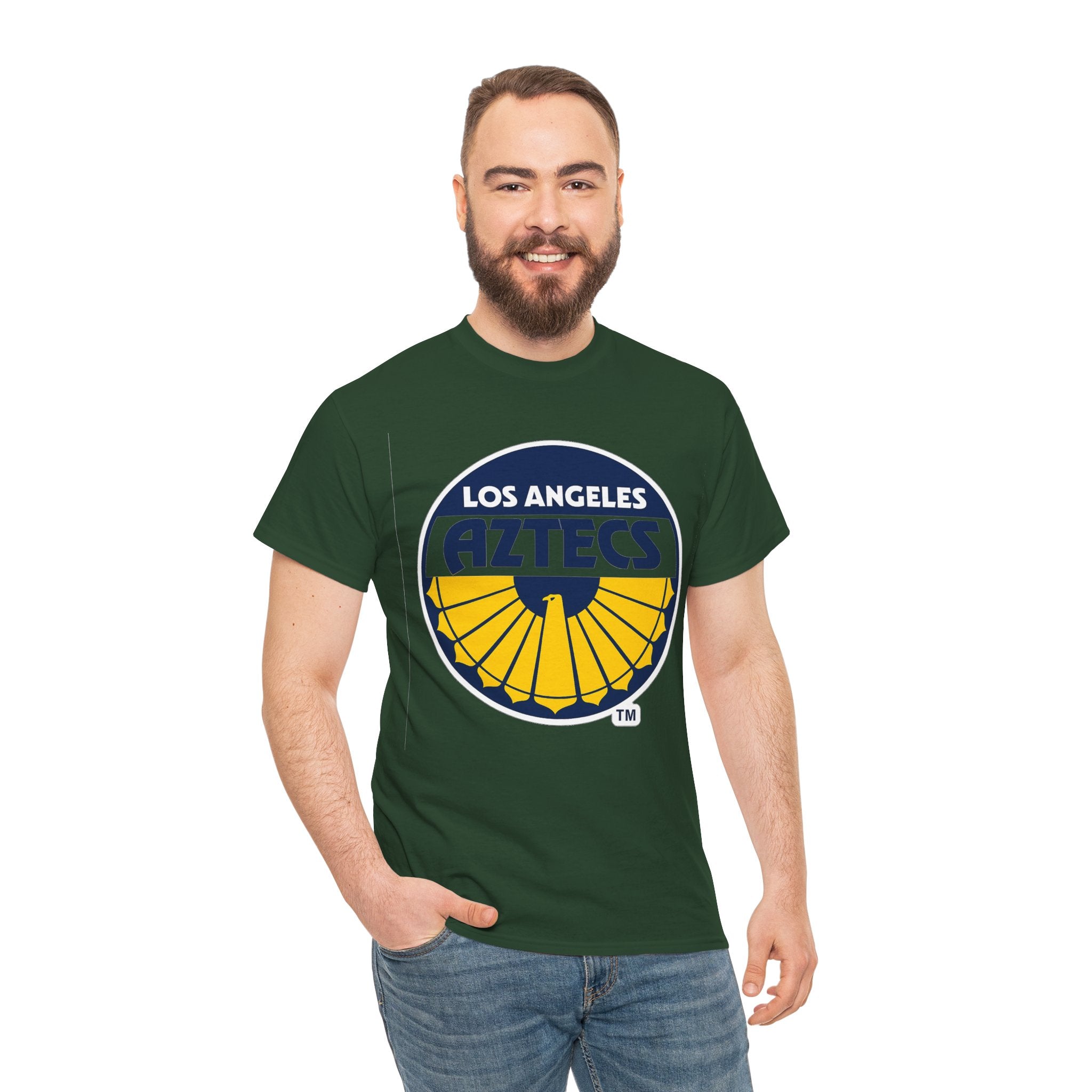 Los Angeles Aztecs Vintage Logo Cotton T-Shirt