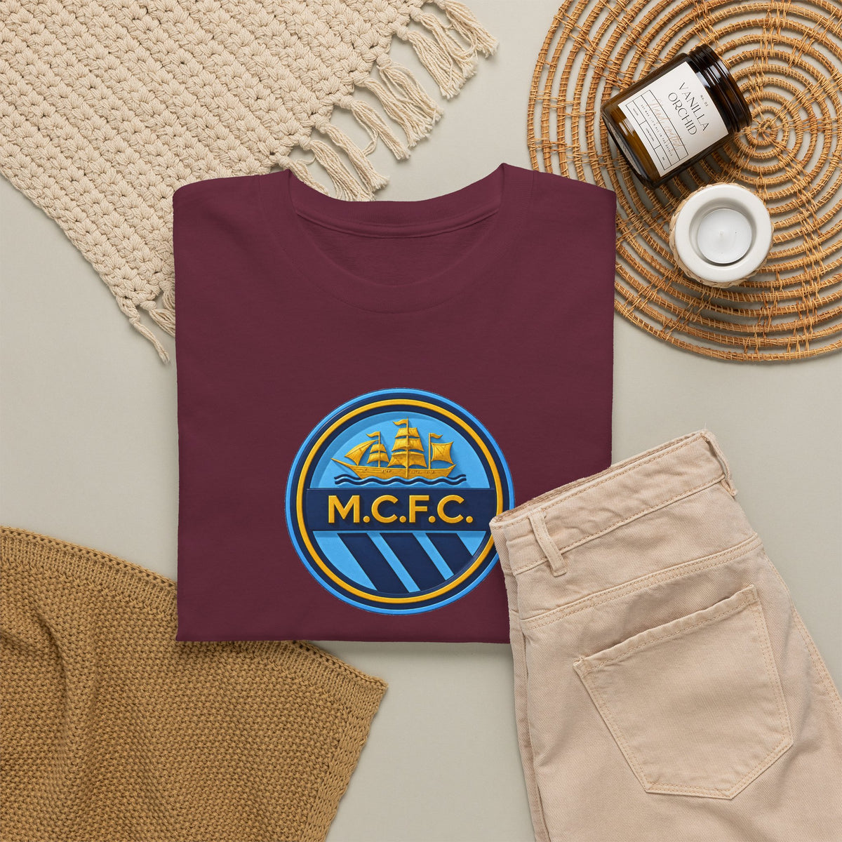 Manchester City Inspired MCFC Unisex Heavy Cotton Tee