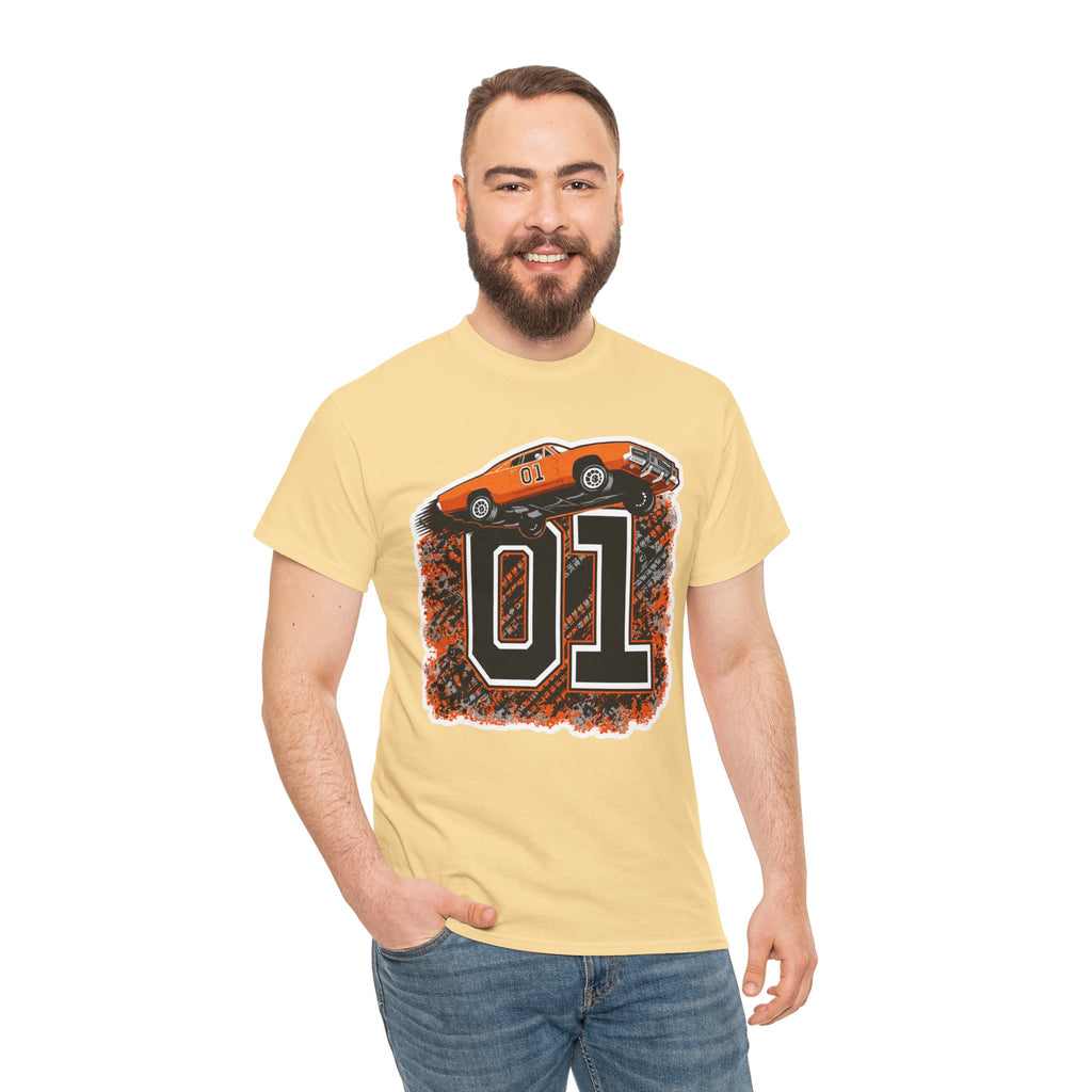 Dukes of Hazzard Inspired Race Car '01' Graphic Tee