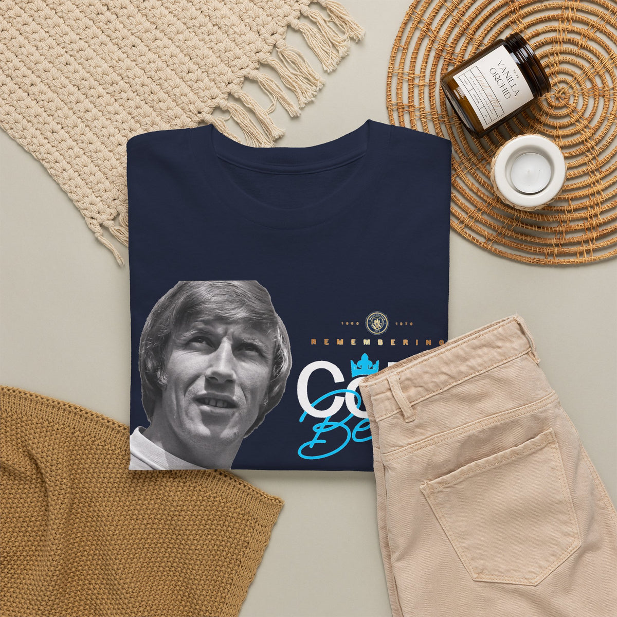 Colin Bell Manchester City Legend Graphic Cotton Shirt