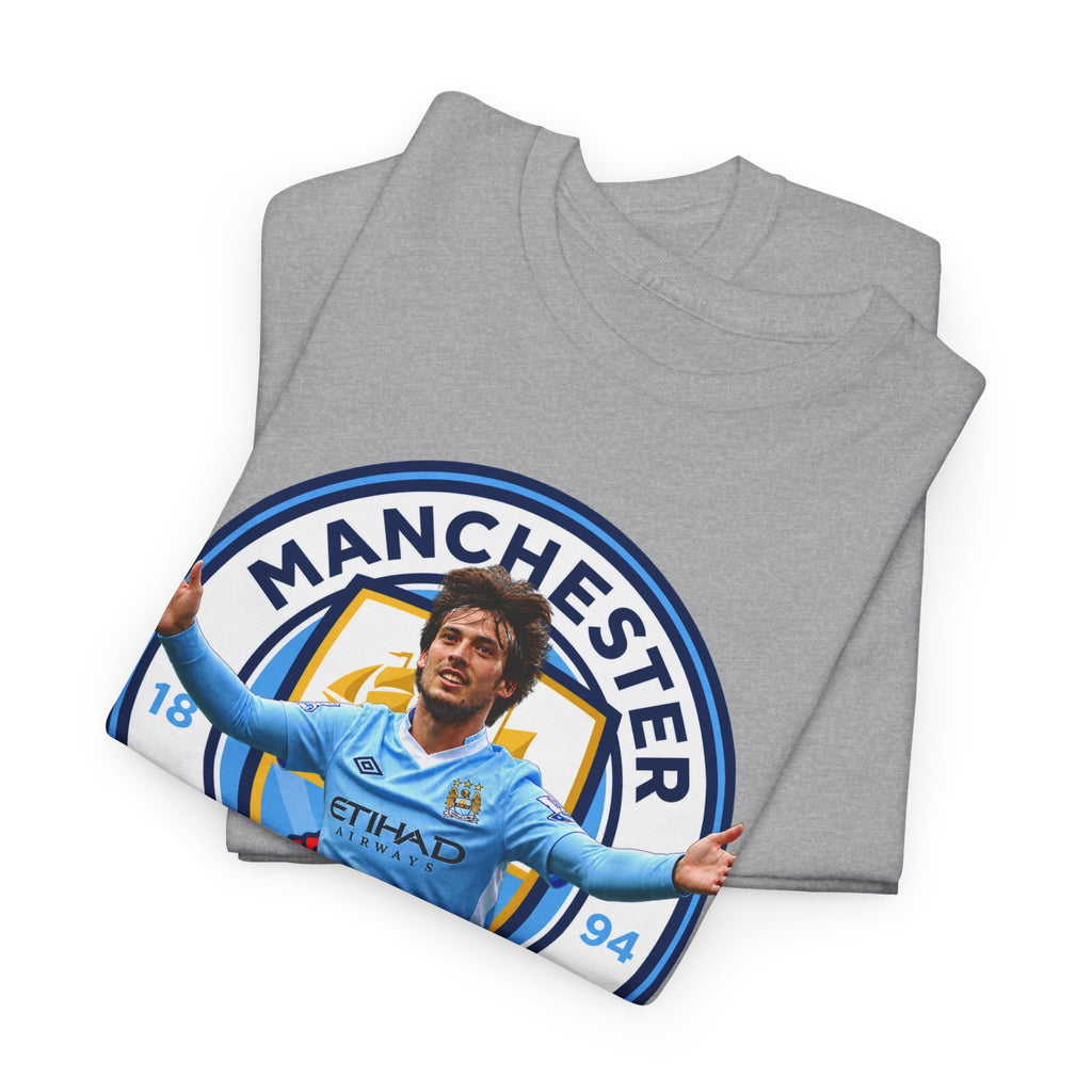 David Silva Manchester Legend Football Tee — Player Celebration Design