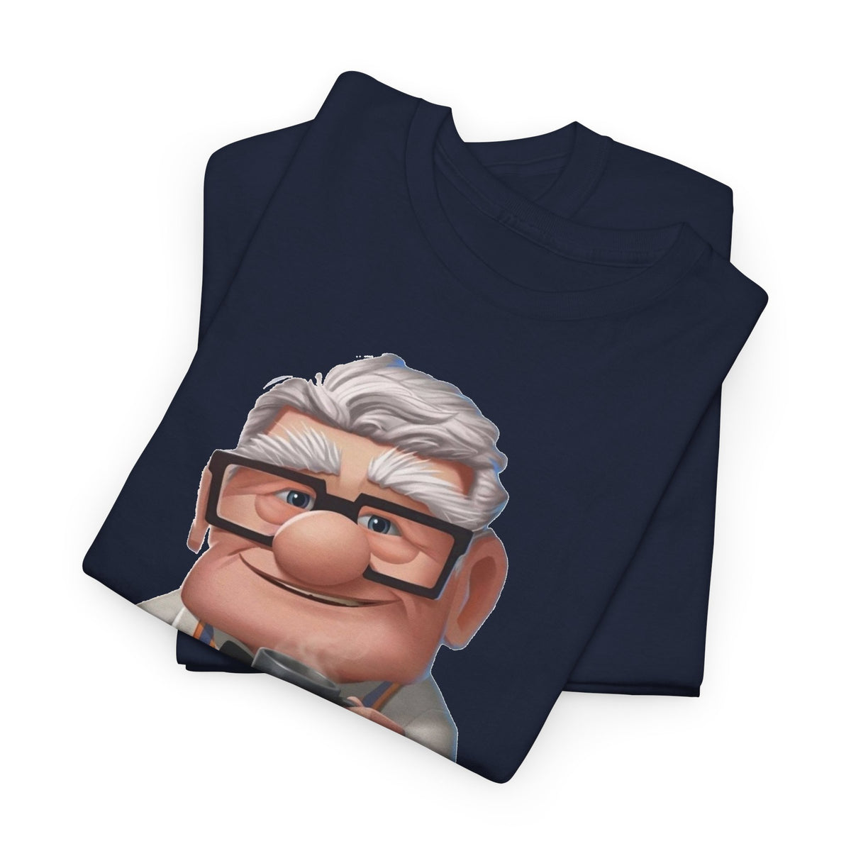 Disney Up Cartoon Grandpa Mug Graphic Tee - Cute Elderly Character T-Shirt